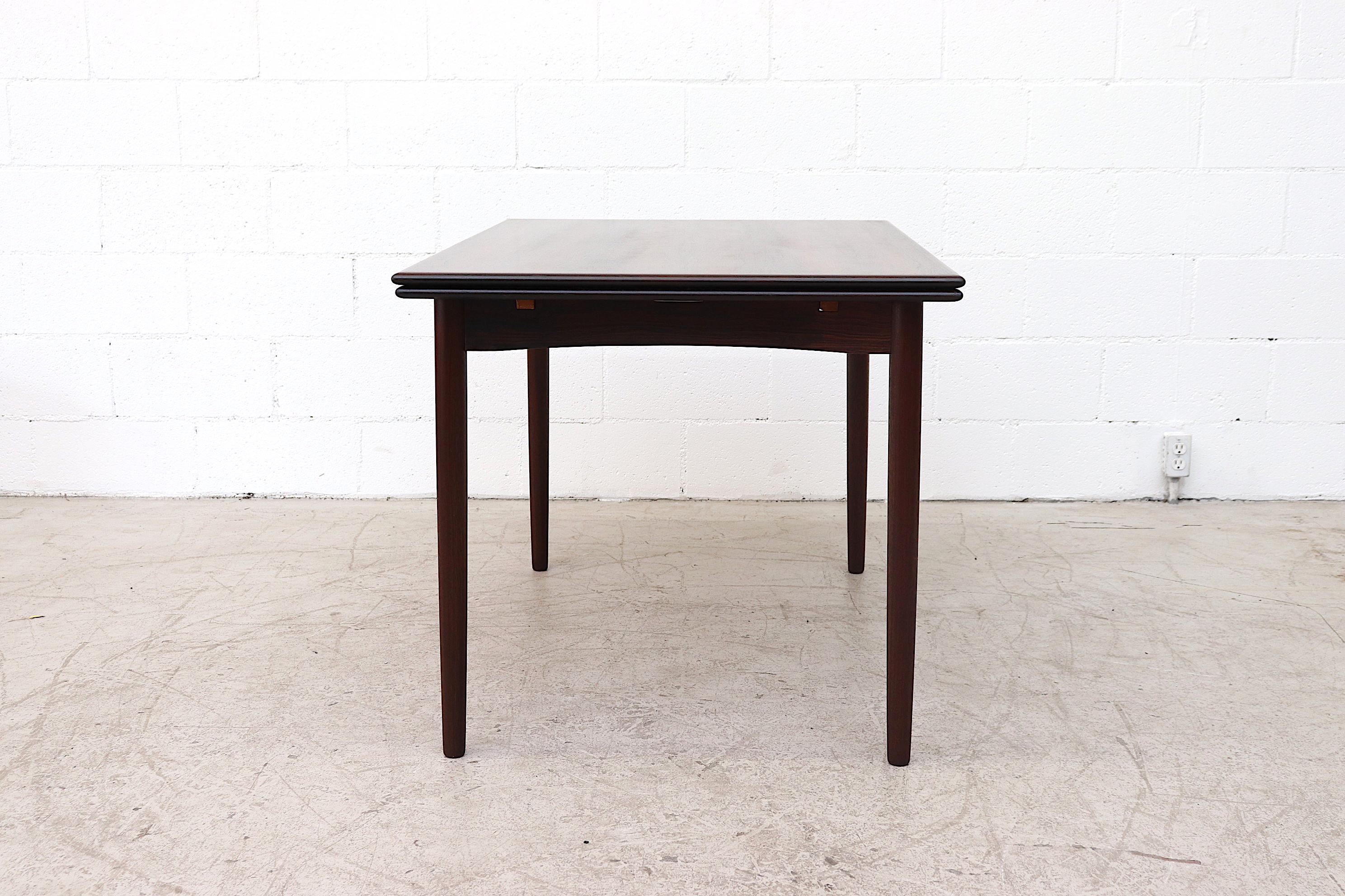 Mid-Century Modern Danish Rosewood Dining Table with Leaf Extension