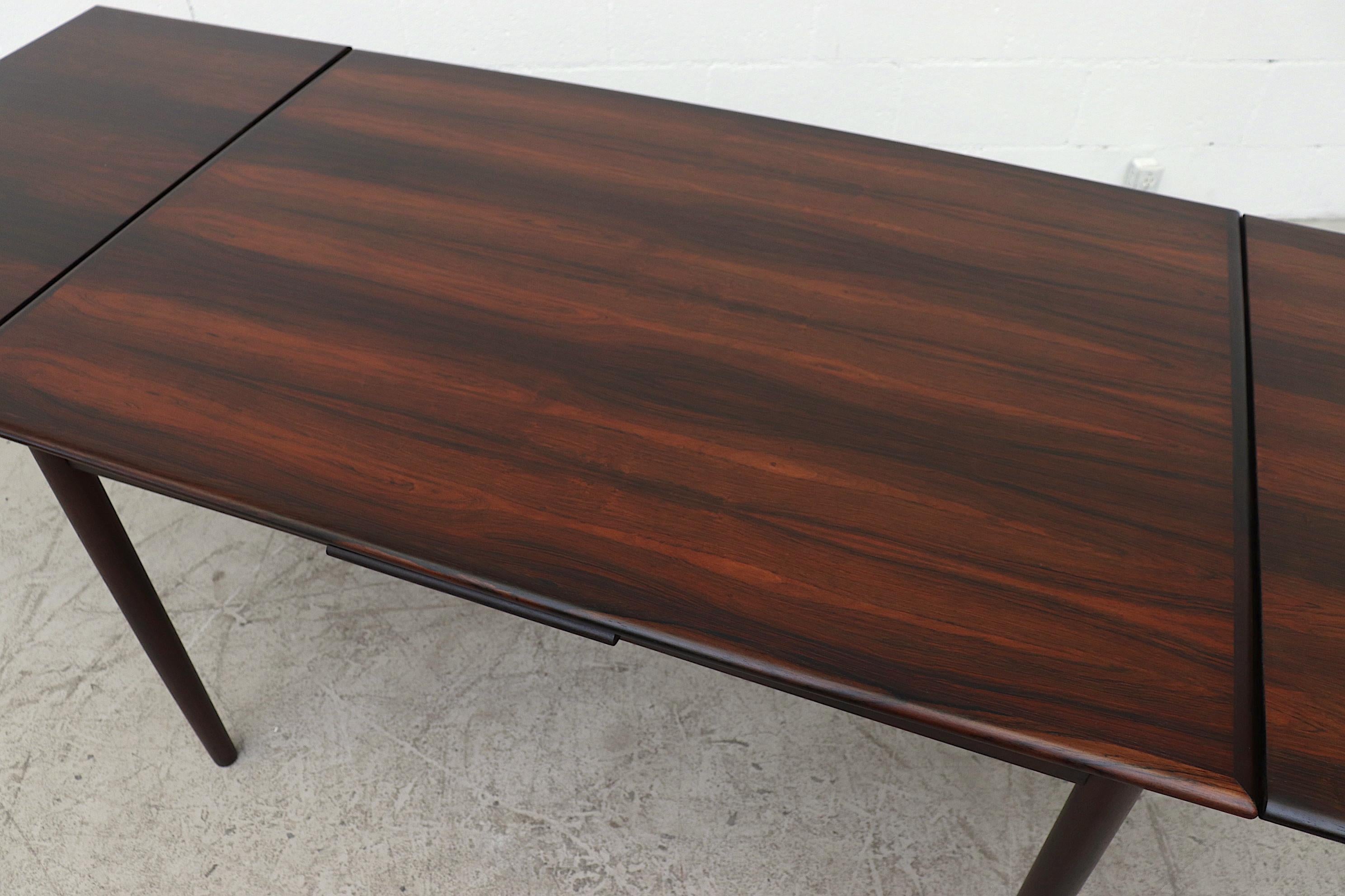 Danish Rosewood Dining Table with Leaf Extension 2
