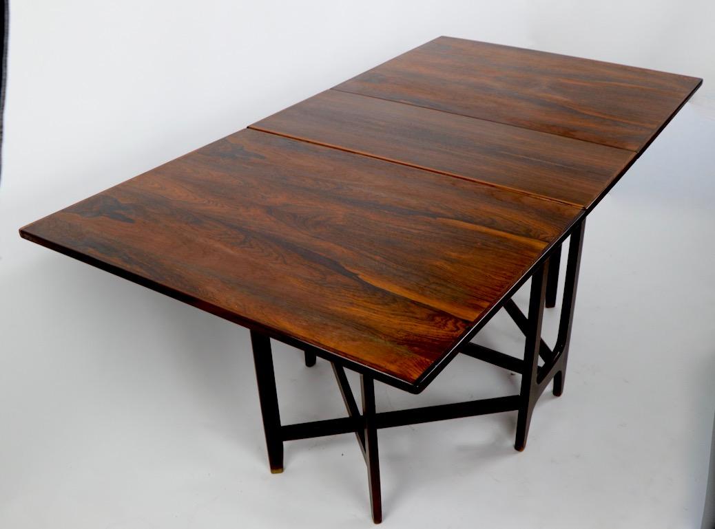 Danish Rosewood Drop-Leaf Dining Table after Matsson 7