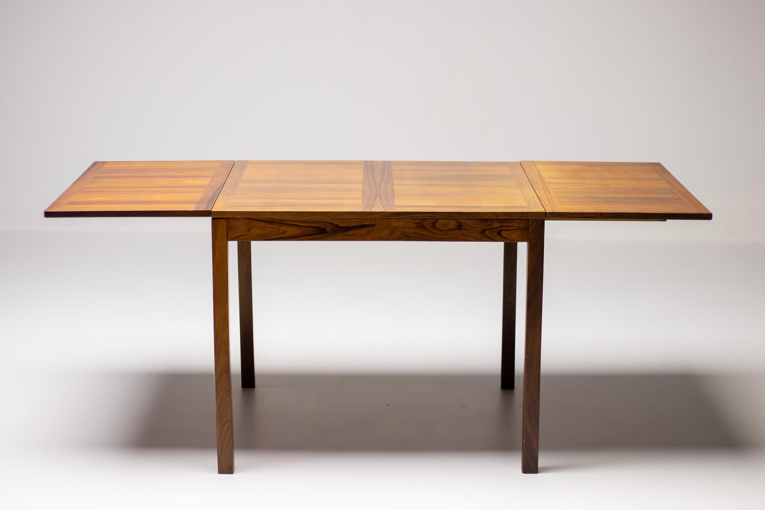 20th Century Danish Rosewood Drop-Leaf Dining Table