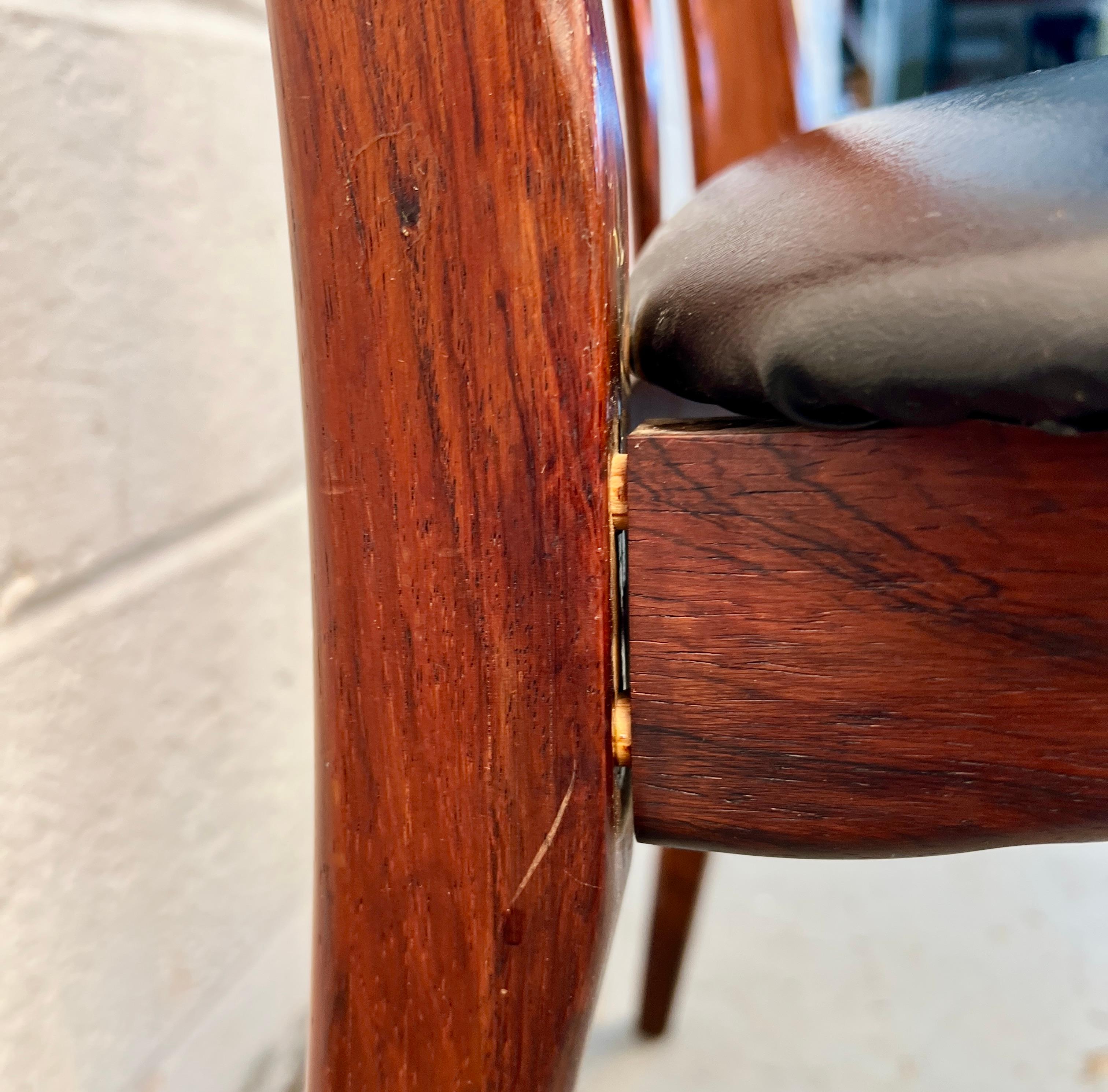 Sillas de comedor danesas de palisandro 