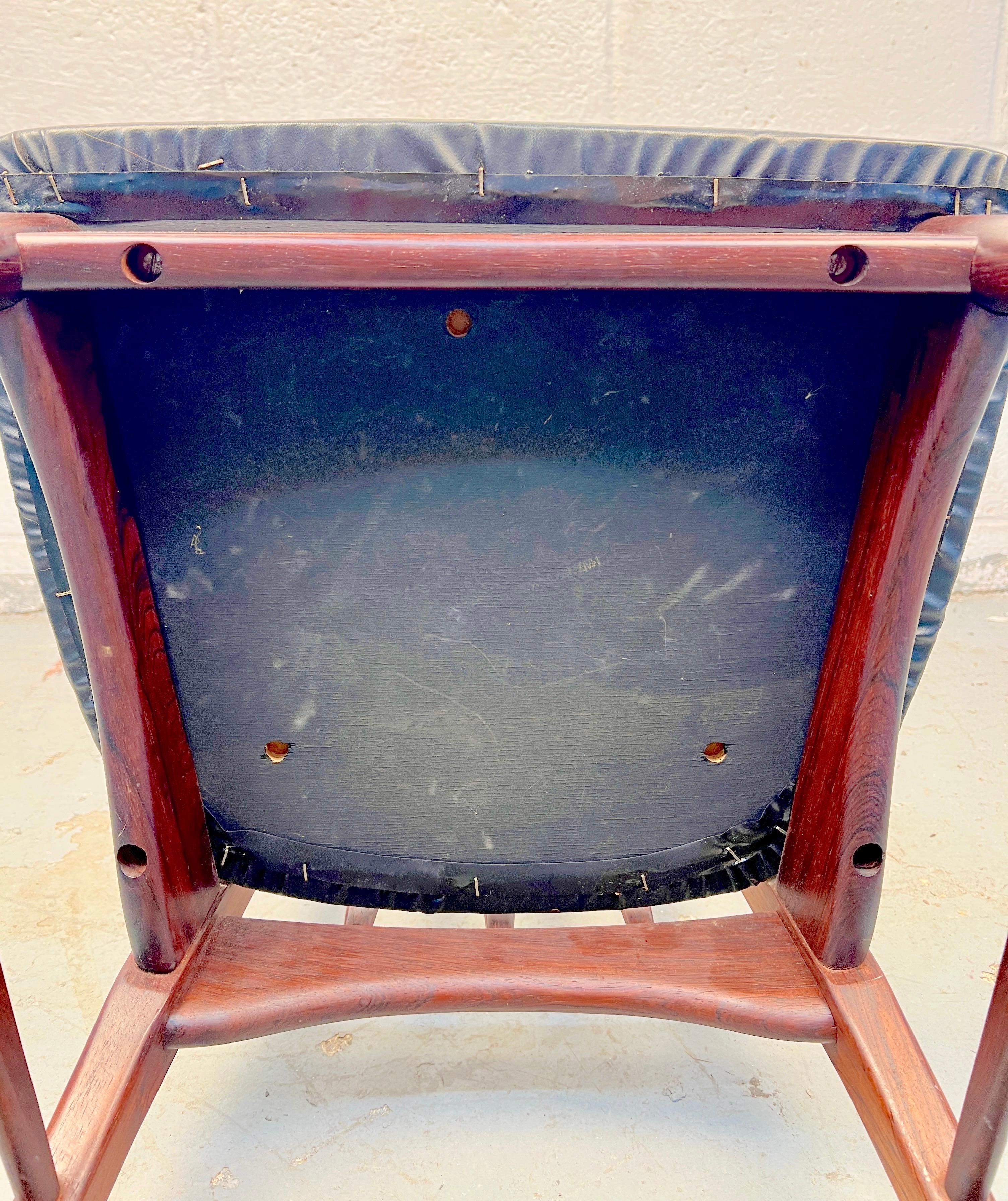 Sillas de comedor danesas de palisandro 