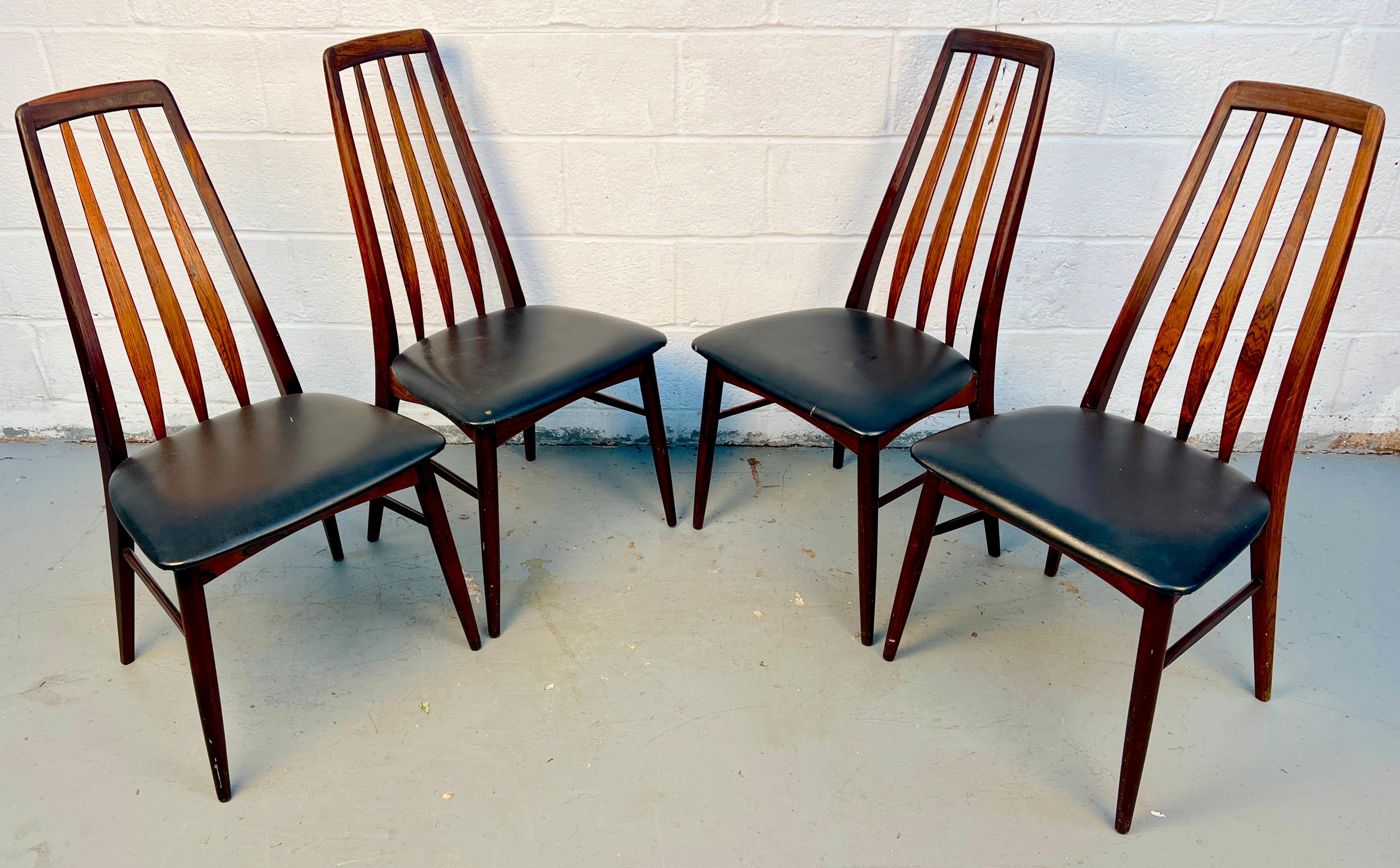 Sillas de comedor danesas de palisandro 