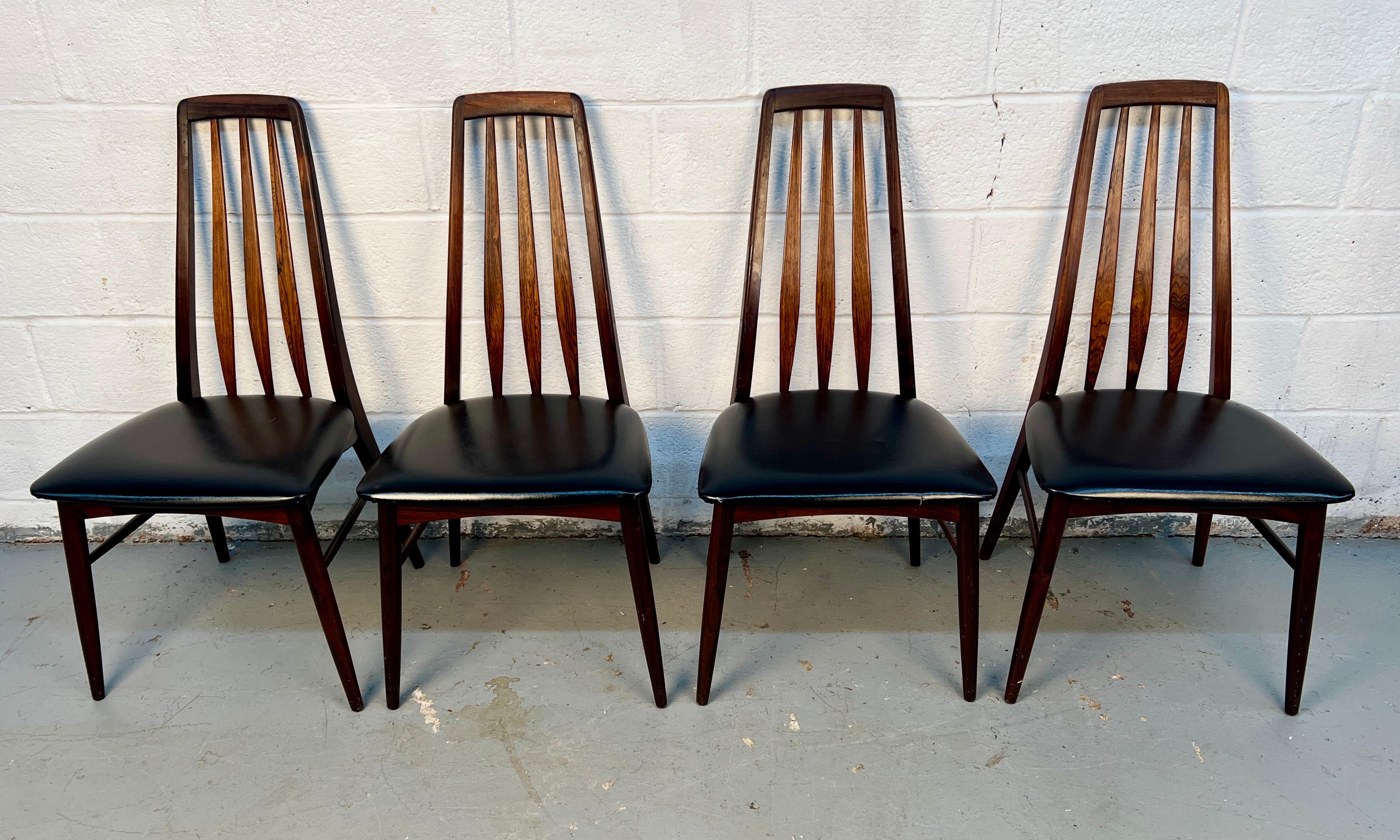 Sillas de comedor danesas de palisandro 