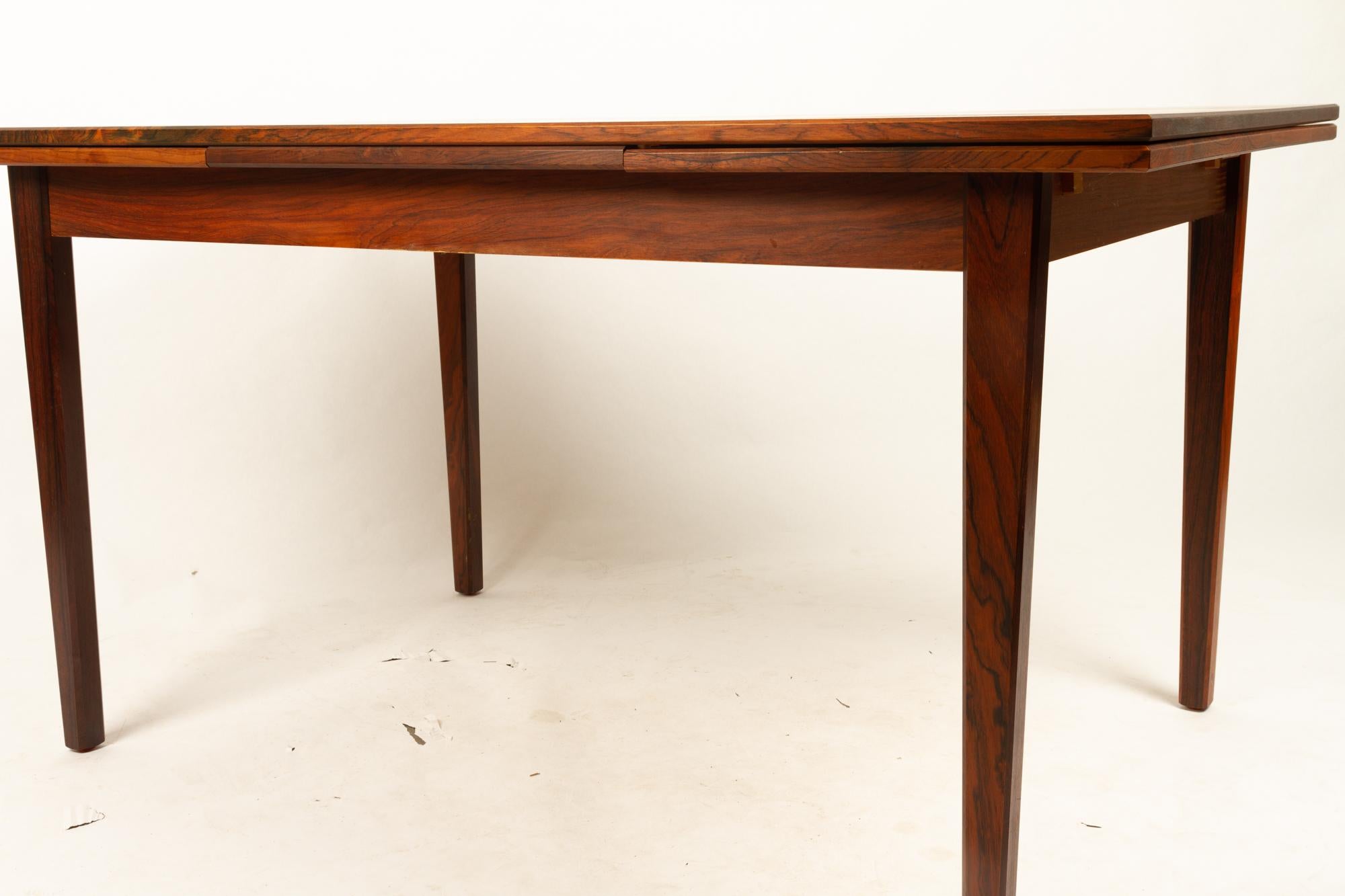Danish Rosewood Extendable Dining Table, 1960s 9