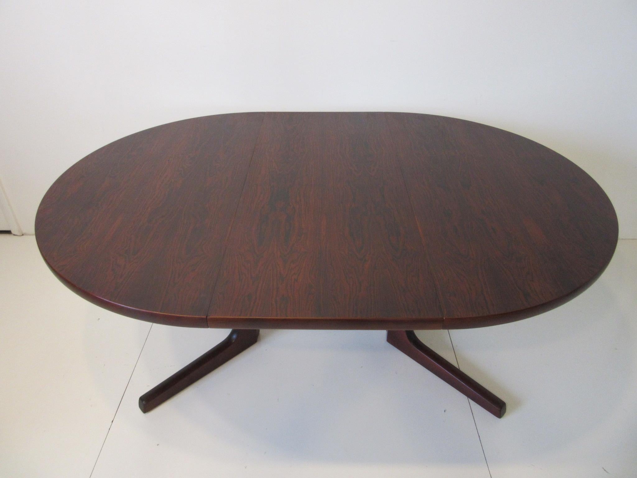 Danish Rosewood Extendable Dining Table by A & M in the Style of Erik Buch 5