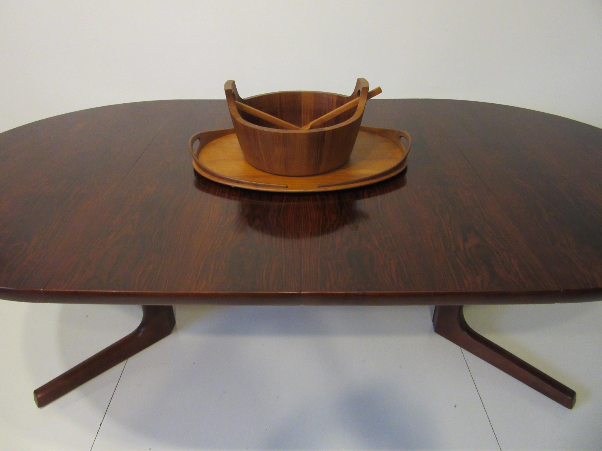 Danish Rosewood Extendable Dining Table by A & M in the Style of Erik Buch 8