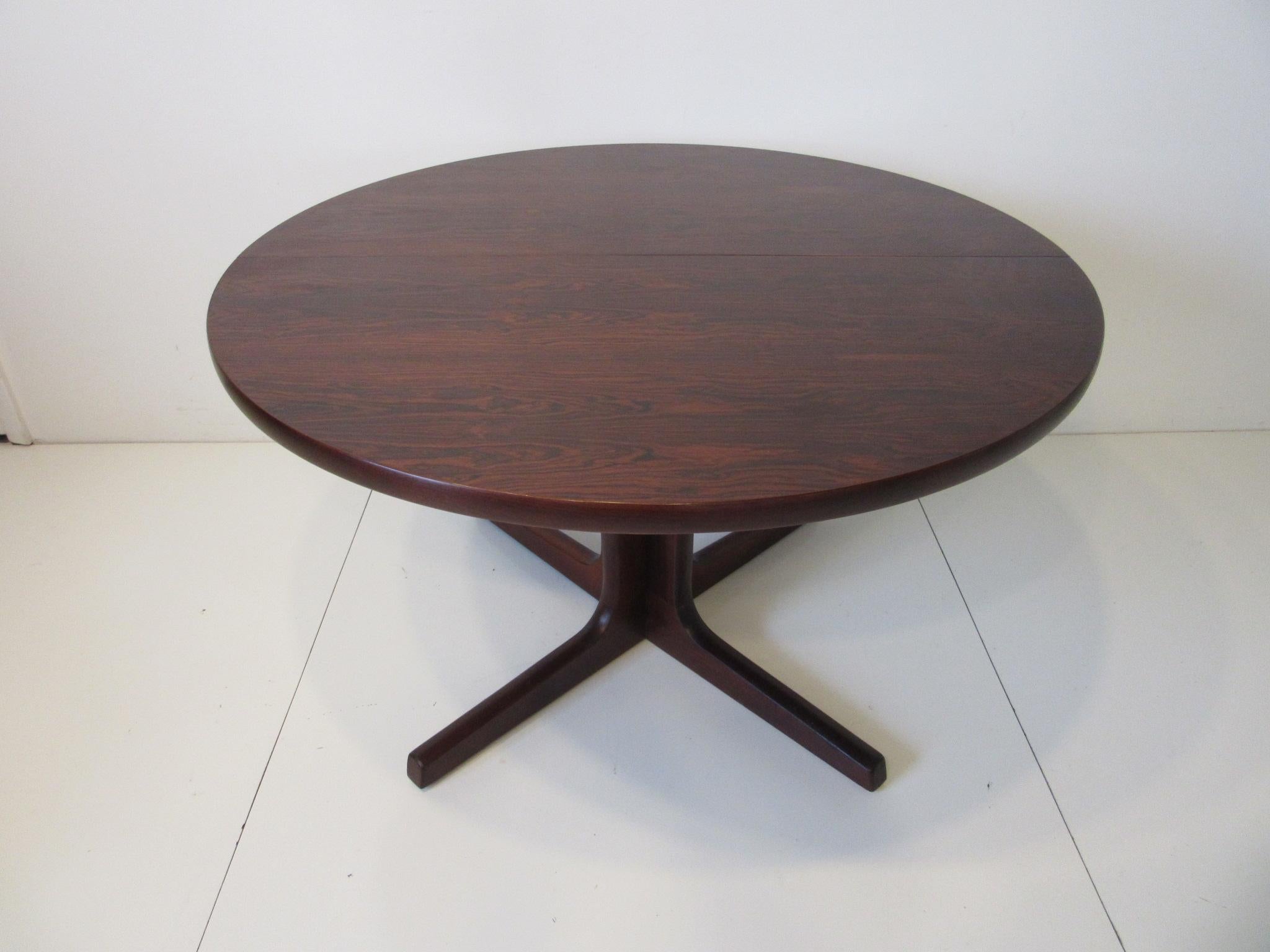 Mid-Century Modern Danish Rosewood Extendable Dining Table by A & M in the Style of Erik Buch