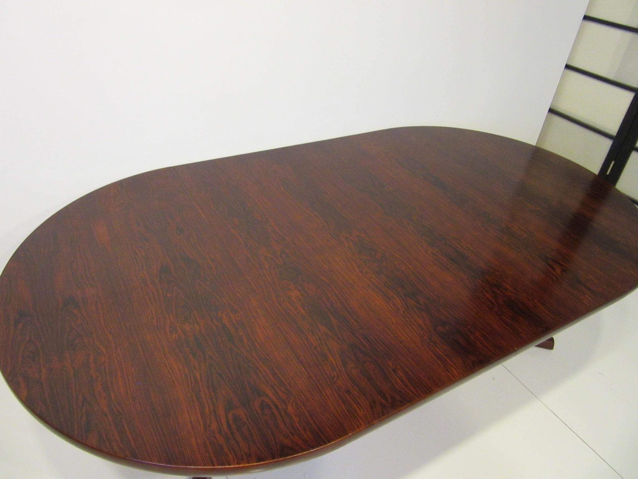 Danish Rosewood Extendable Dining Table by A & M in the Style of Erik Buch 2