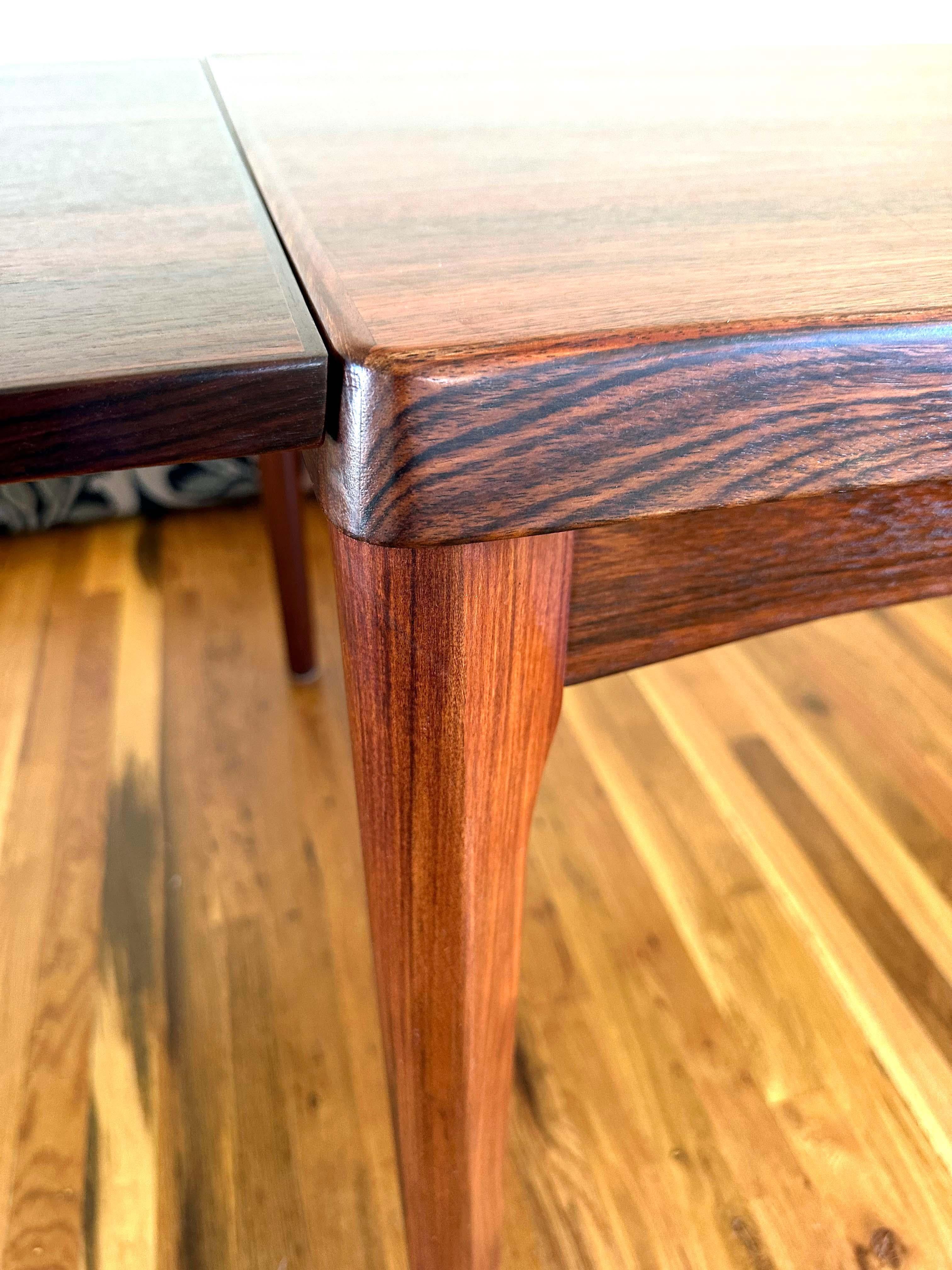 Danish Rosewood Extendable Dining Table by Henning Kjærnulf  7