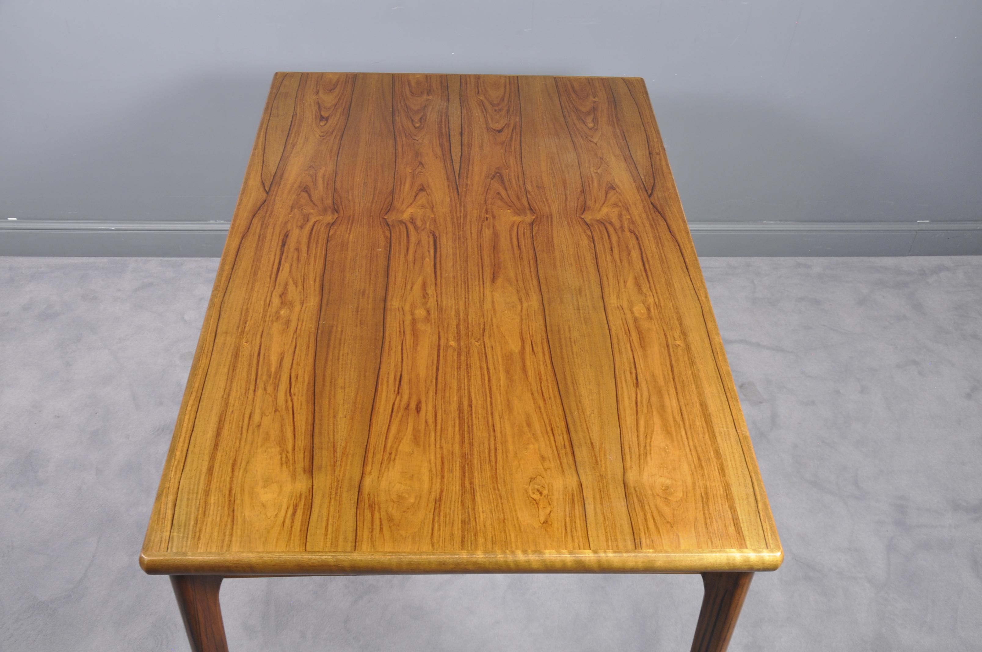 Danish Rosewood Extendable Dining Table by Henning Kjærnulf for Vejle, 1960s 6