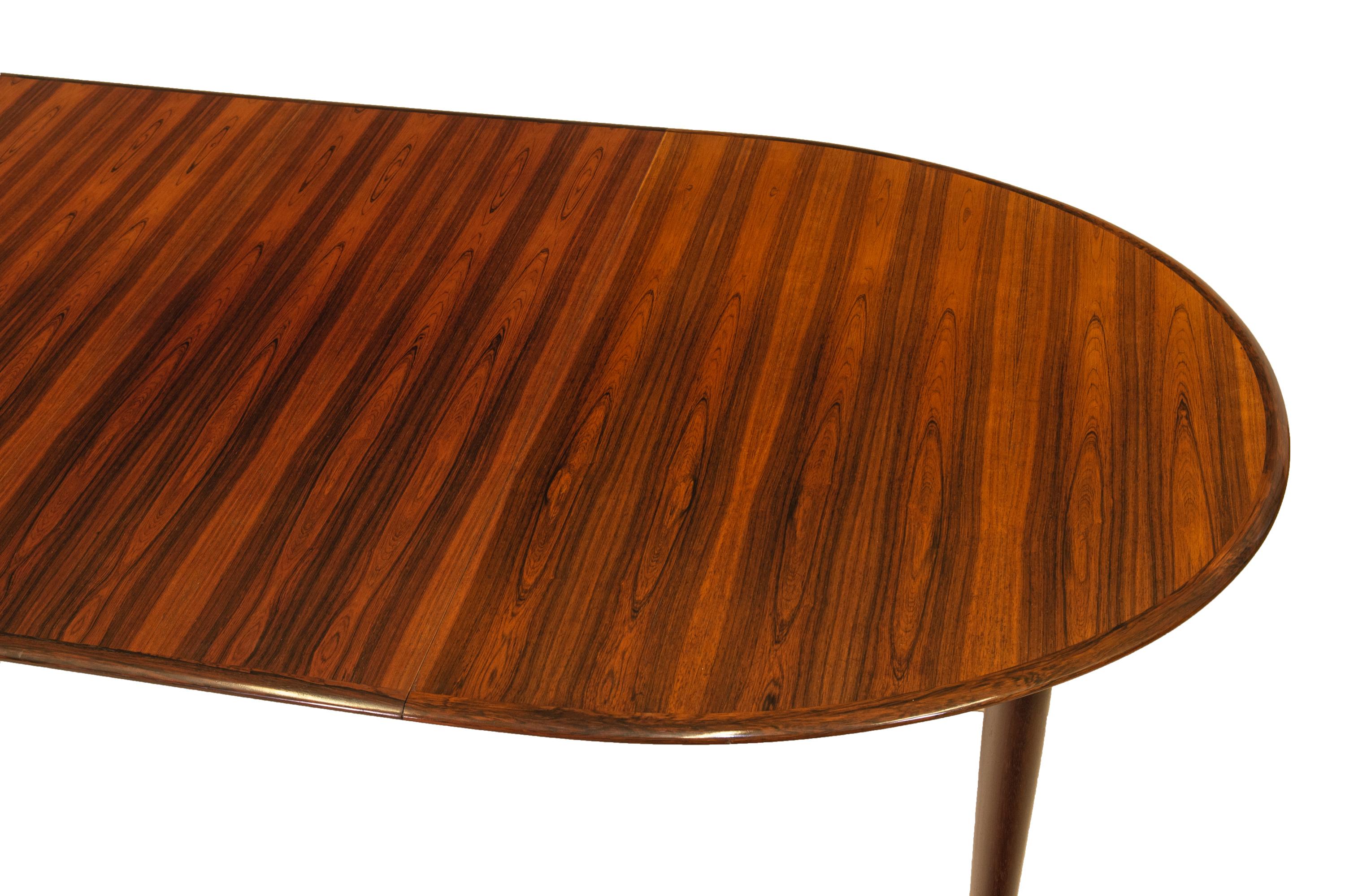 20th Century Danish Rosewood Extending Dining Table By Skovmand & Andersen 1960s For Sale