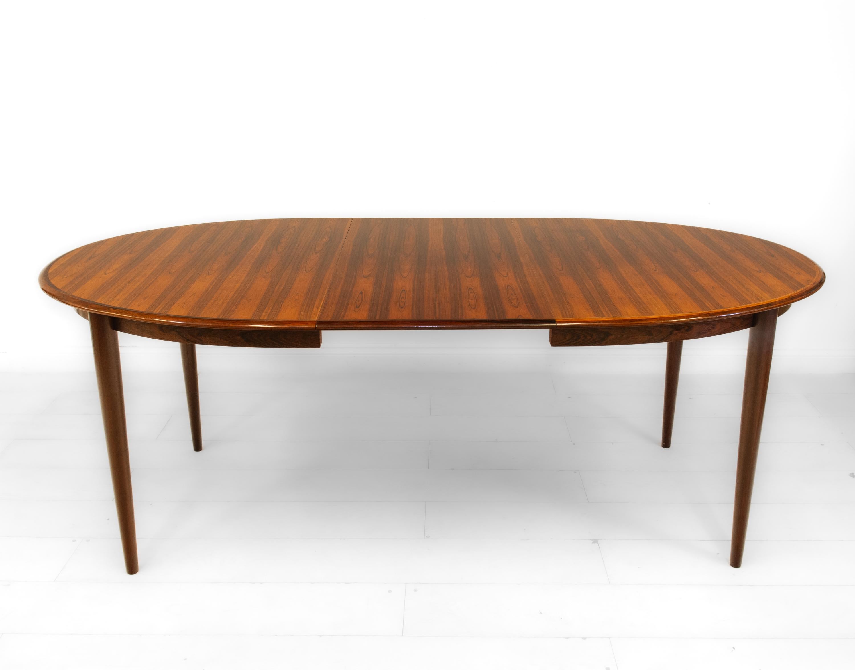 Danish Rosewood Extending Dining Table By Skovmand & Andersen 1960s For Sale 1