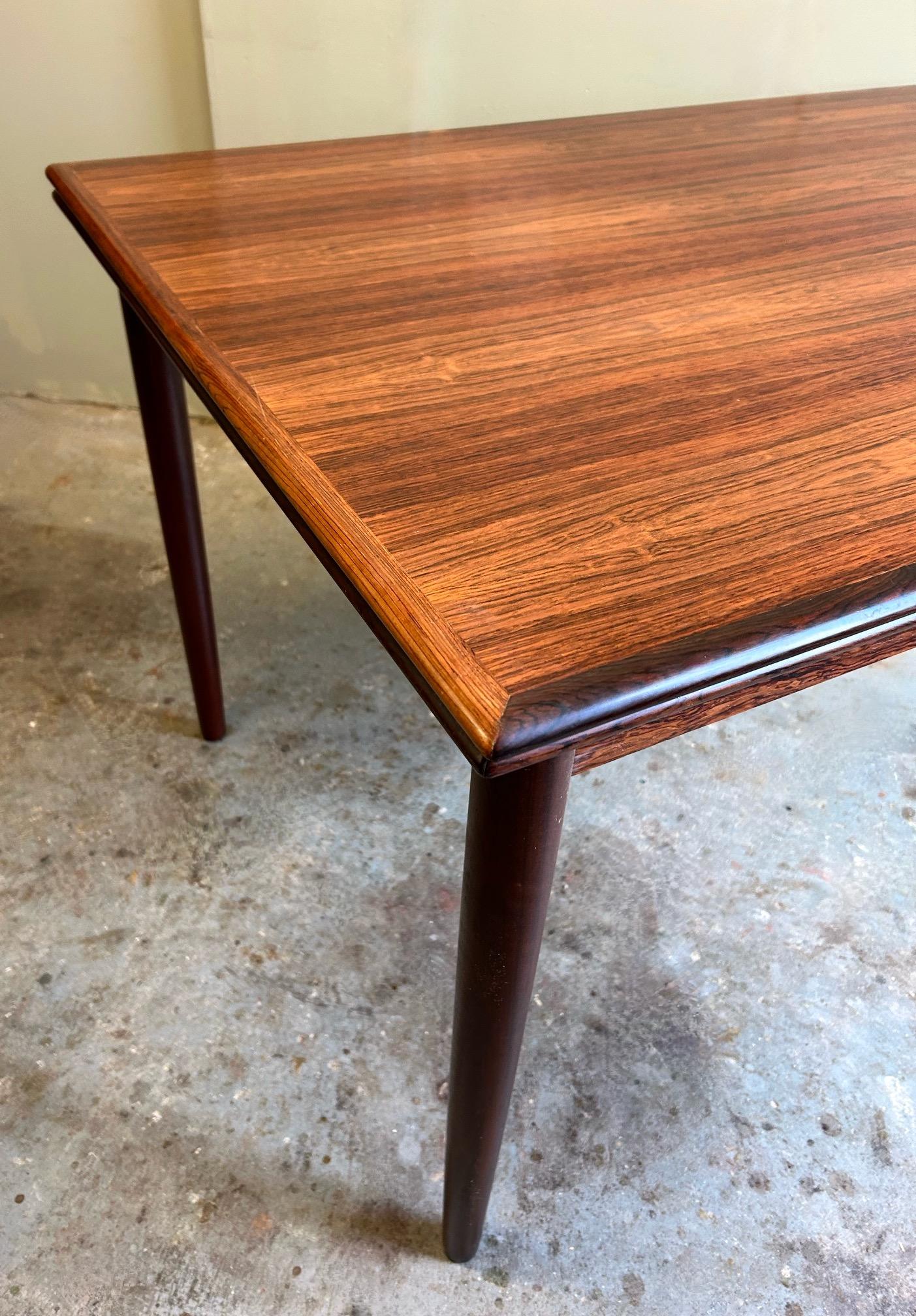 Danish Rosewood Extending Dining Table Mid Century 1960s For Sale 7