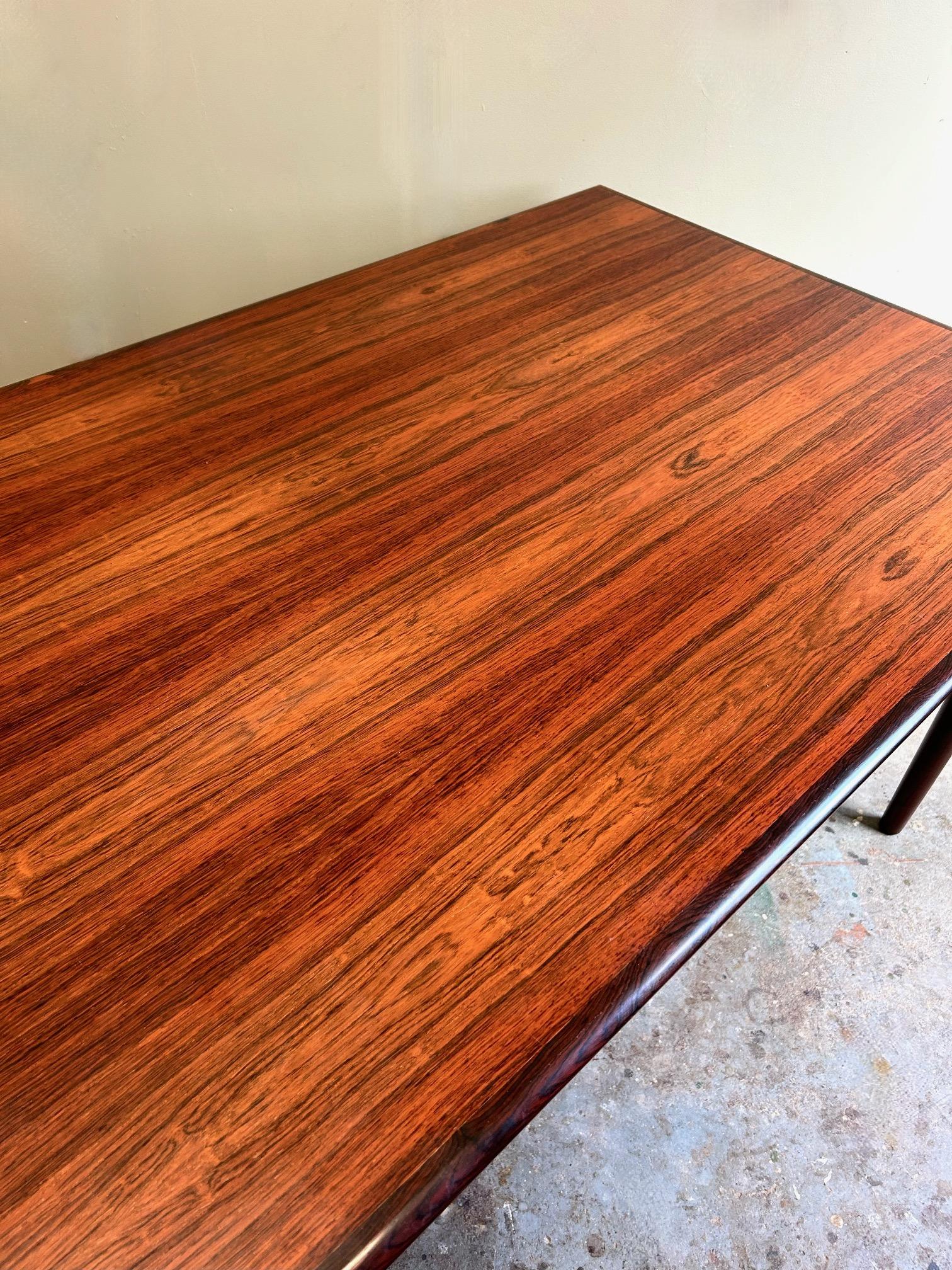Danish Rosewood Extending Dining Table Mid Century 1960s For Sale 3