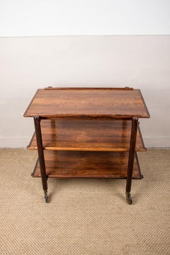 Danish Rosewood Flexible 3 Levels Trolley Model PH 23/3 by Poul Hundevad