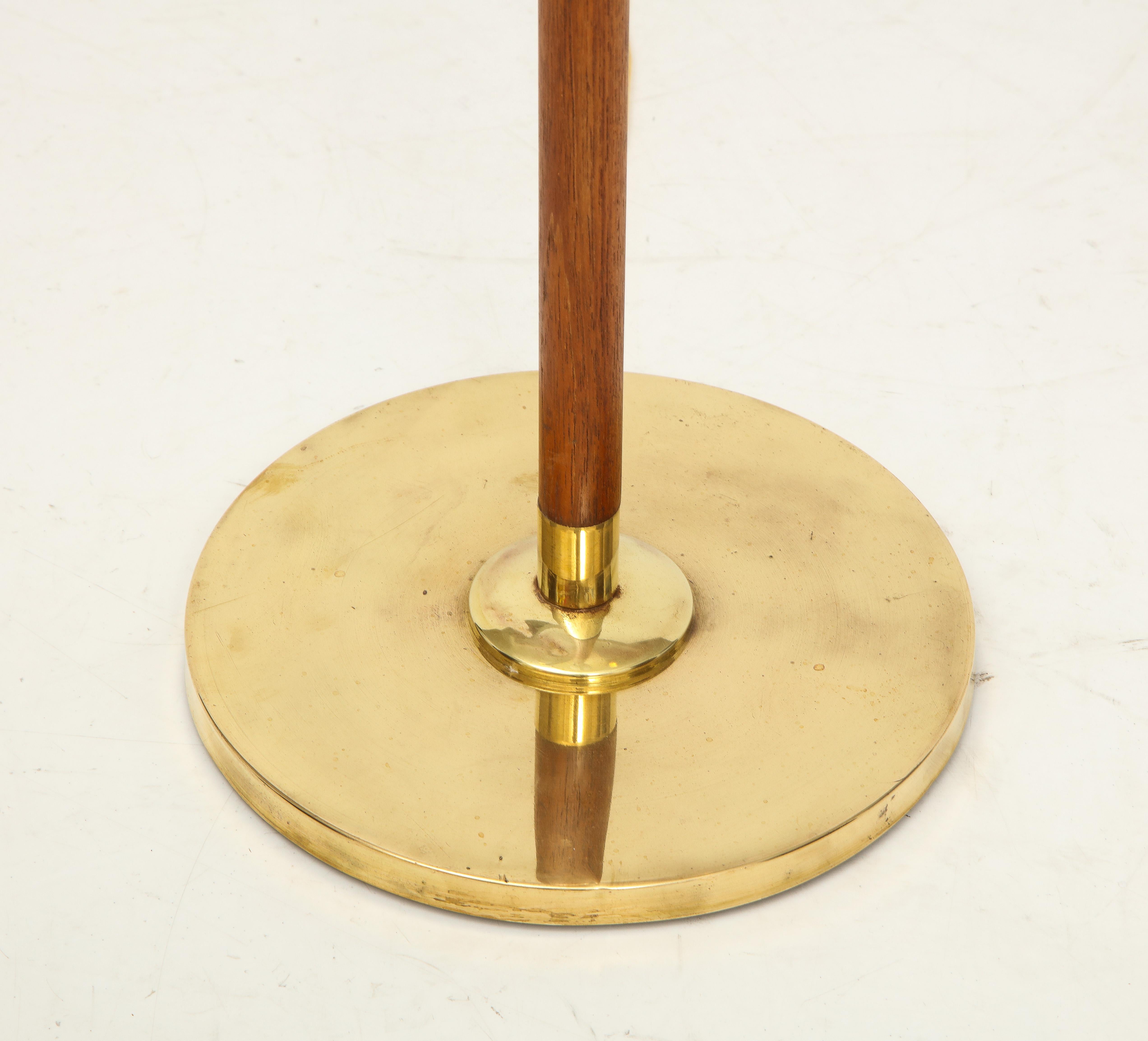Danish Rosewood Floor Lamp with Brass Banding, circa 1960s 1