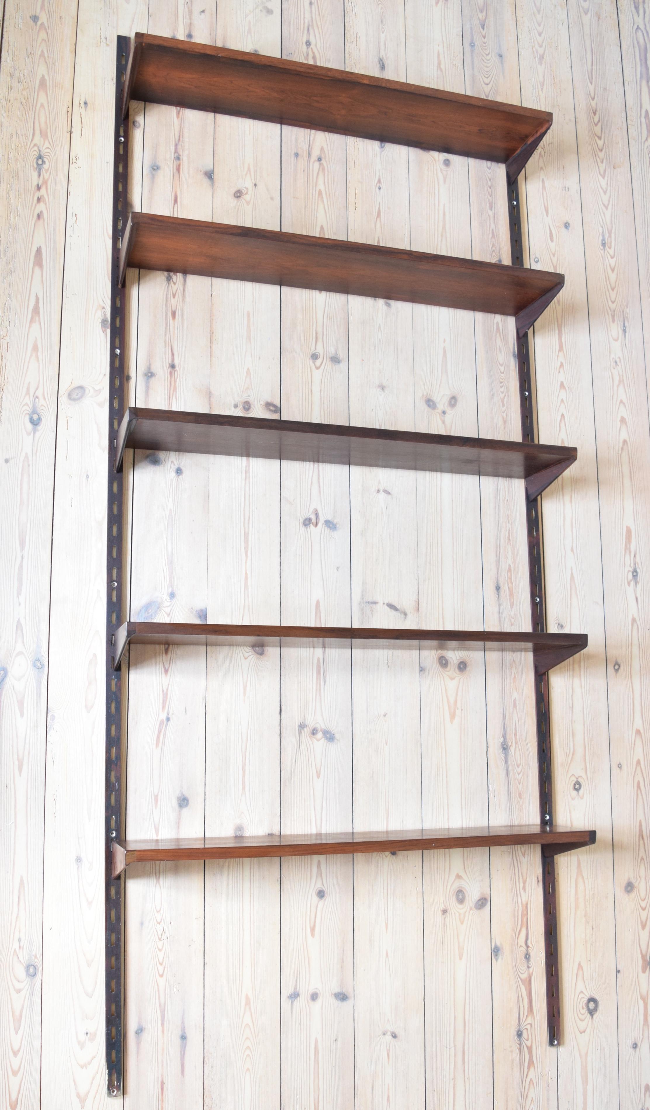 Mid-Century Modern Danish Rosewood Fm Shelving System by Kai Kristiansen, 1960s For Sale