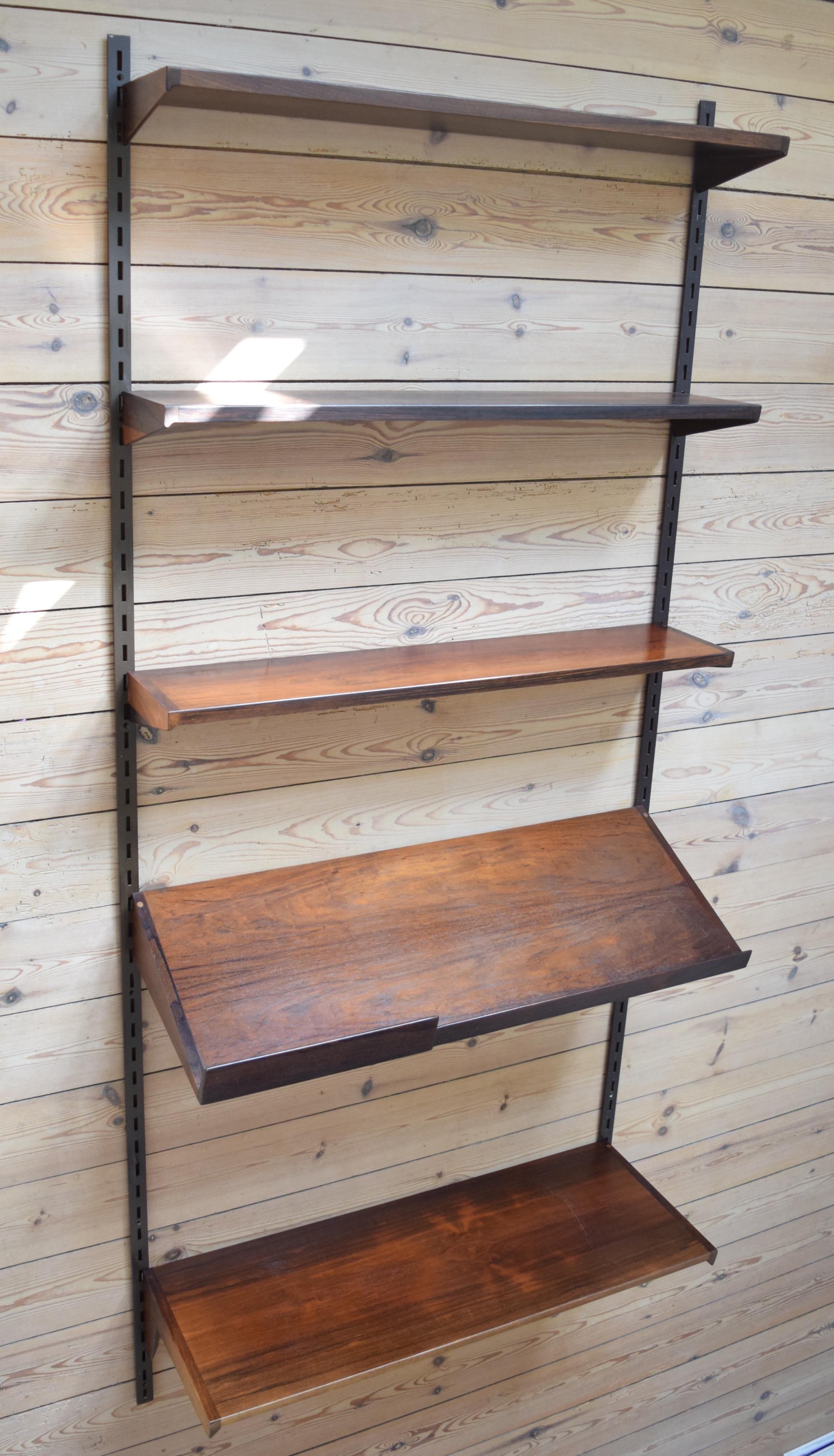Danish Rosewood FM Shelving System by Kai Kristiansen, 1960s In Good Condition In Nyborg, DK
