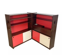 Danish Rosewood Folding Bar Cabinet by Johannes Andersen Dyrlund Mid Century