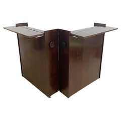 Danish Rosewood Folding Bar Cabinet by Johannes Andersen Dyrlund Mid Century