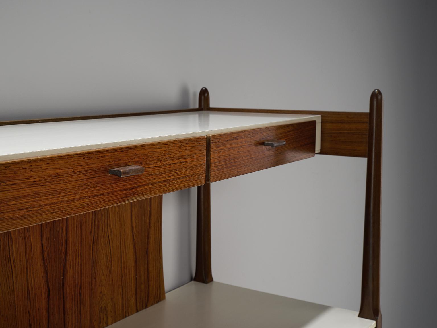 Danish Rosewood Highboard with Brass Details 3