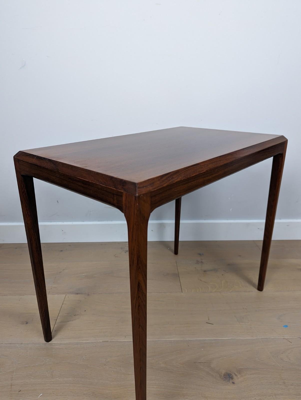 Danish Rosewood Johannes Andersen for CFC Silkeborg Nesting Tables In Good Condition For Sale In Tunbridge Wells, GB