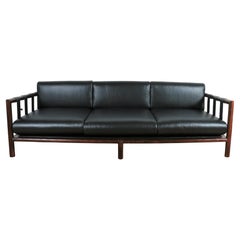 Danish Rosewood Leather Sofa