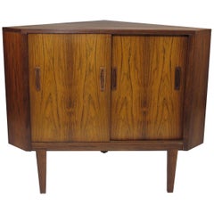 Danish Rosewood Low Corner Cabinet