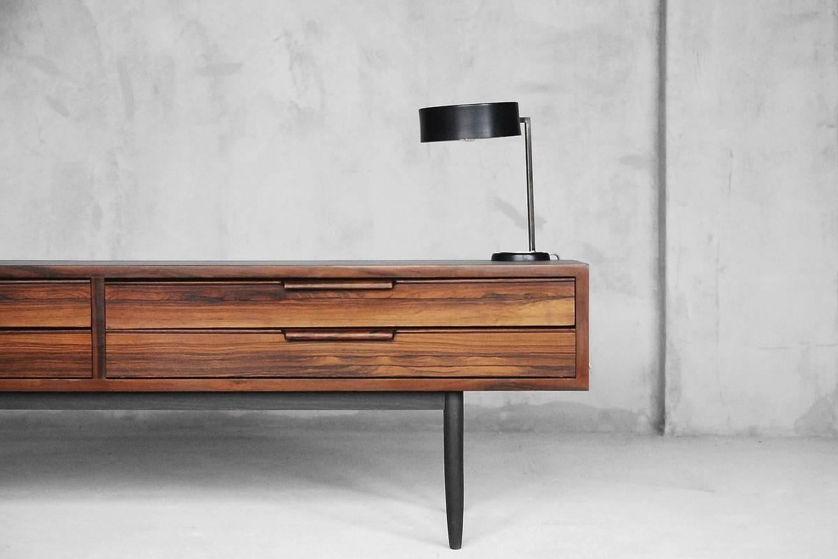 Danish Rosewood Low Sideboard with Drawers, 1960s 2