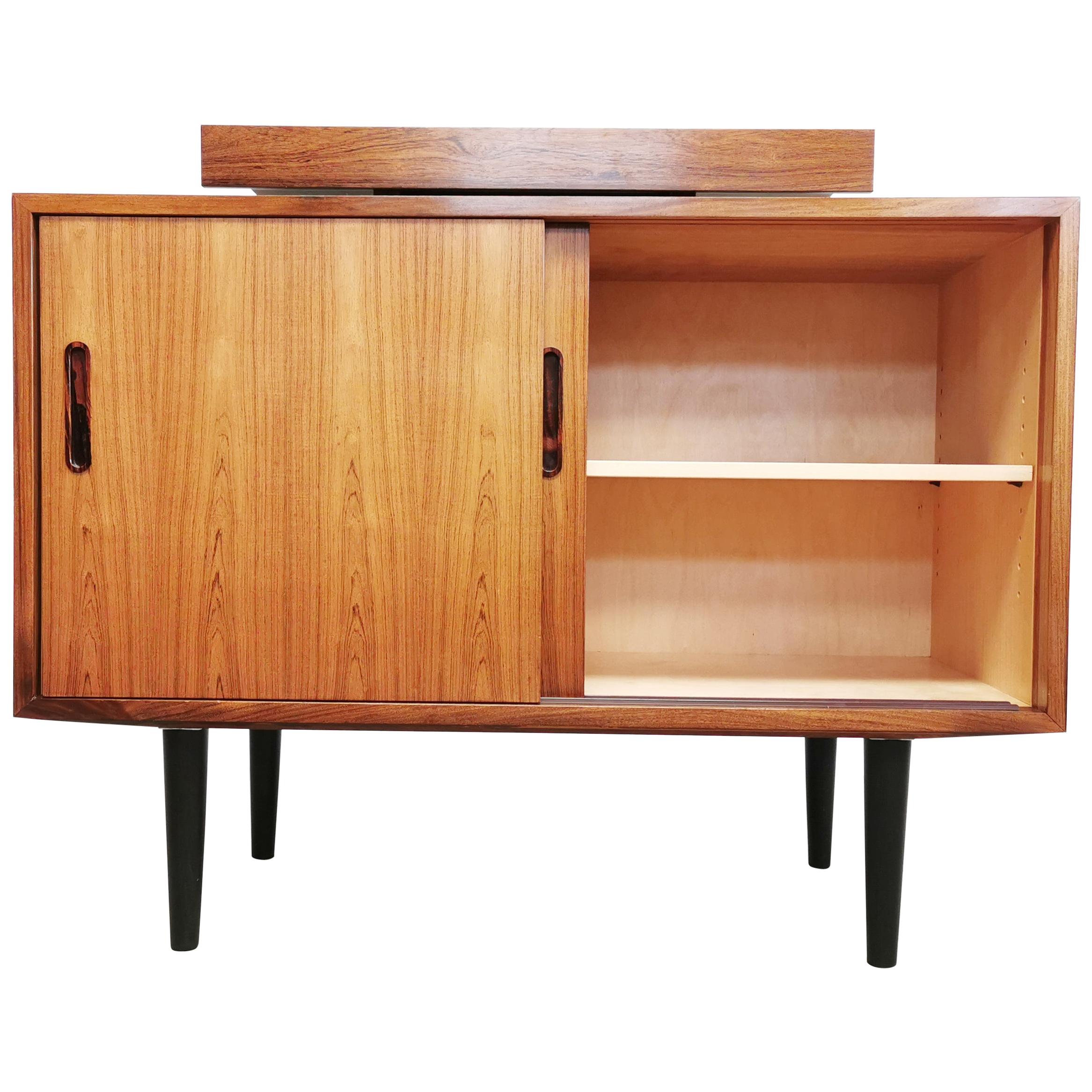 Danish Rosewood Media Cabinet Sideboard Unit MidCentury 1960s-1970s Vintage