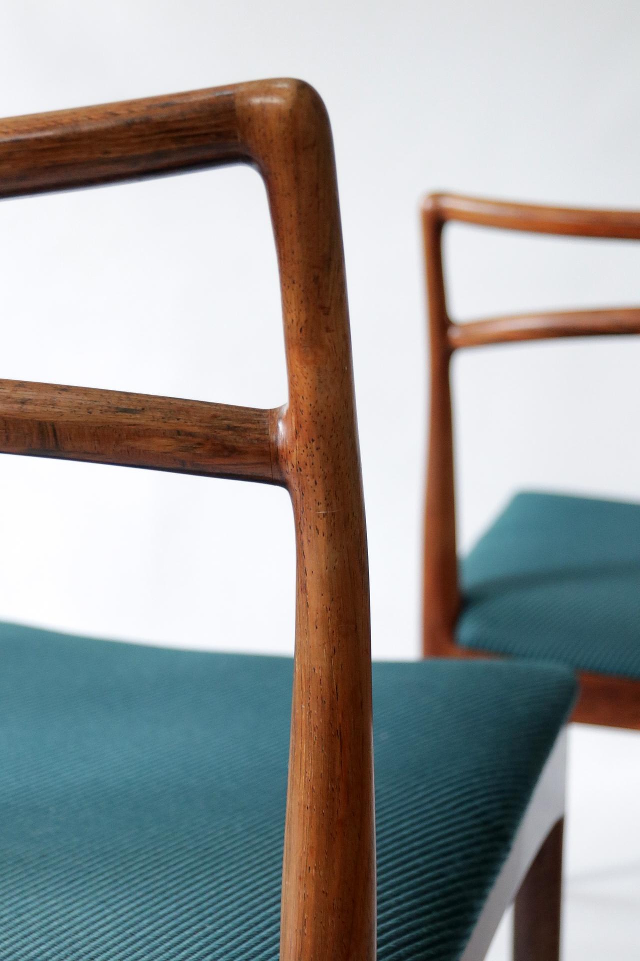 Danish Rosewood Mid-Century Dining Chairs Johannes Andersen Christian Linneberg 3