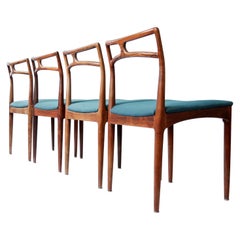 Danish Rosewood Mid-Century Dining Chairs Johannes Andersen Christian Linneberg