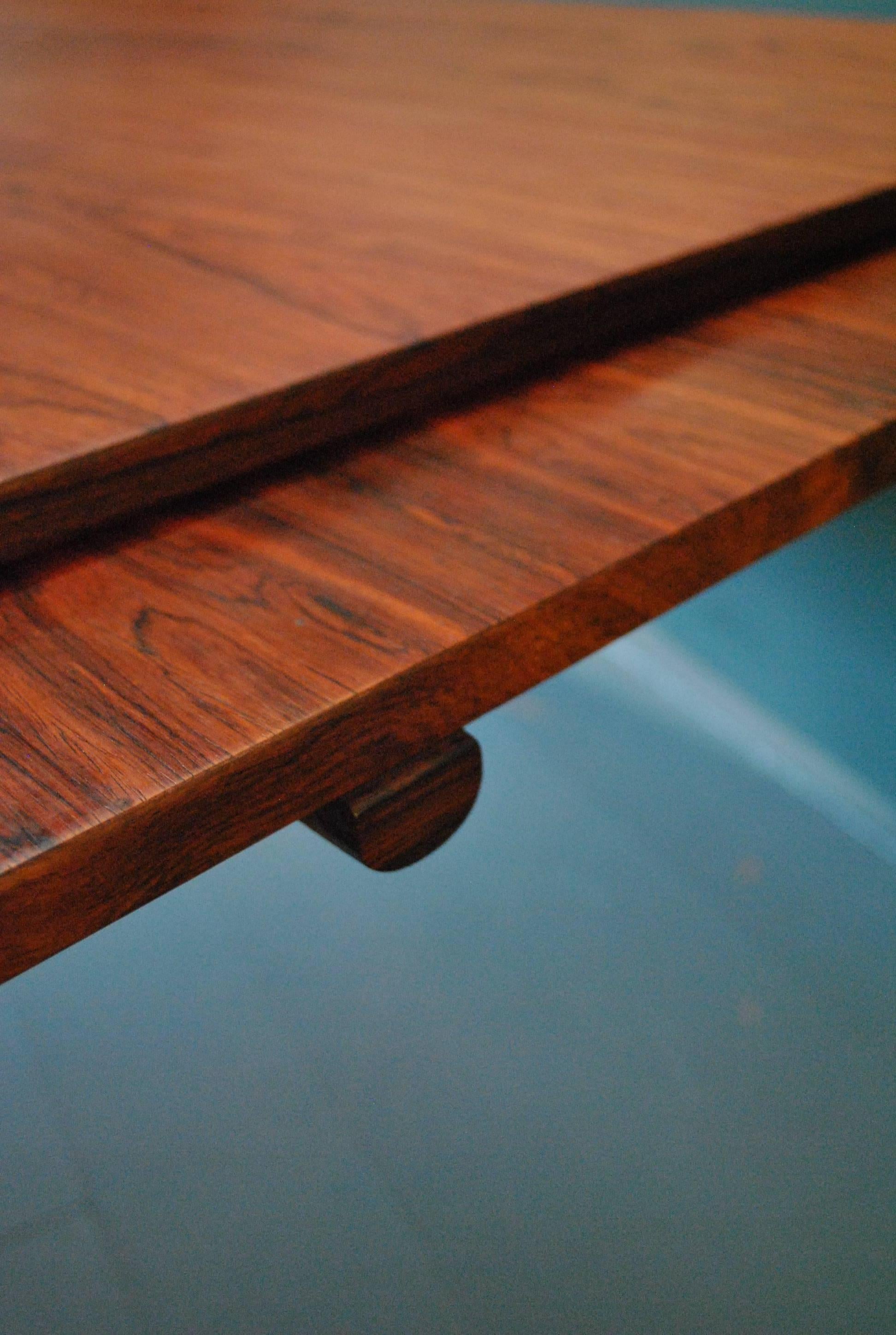 Danish Rosewood Midcentury Dining Table, Double Extending 6