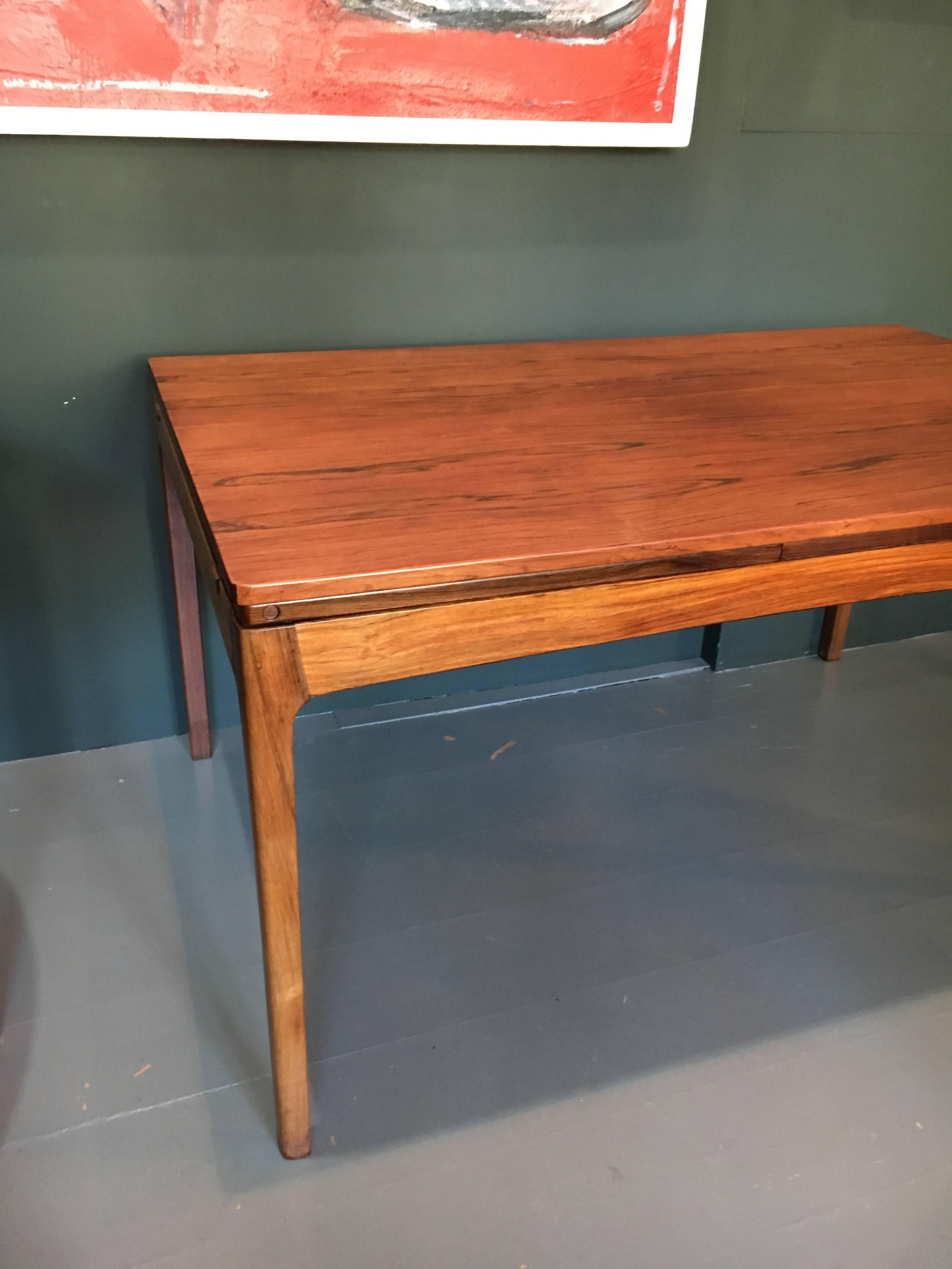 20th Century Danish Rosewood Midcentury Dining Table, Double Extending