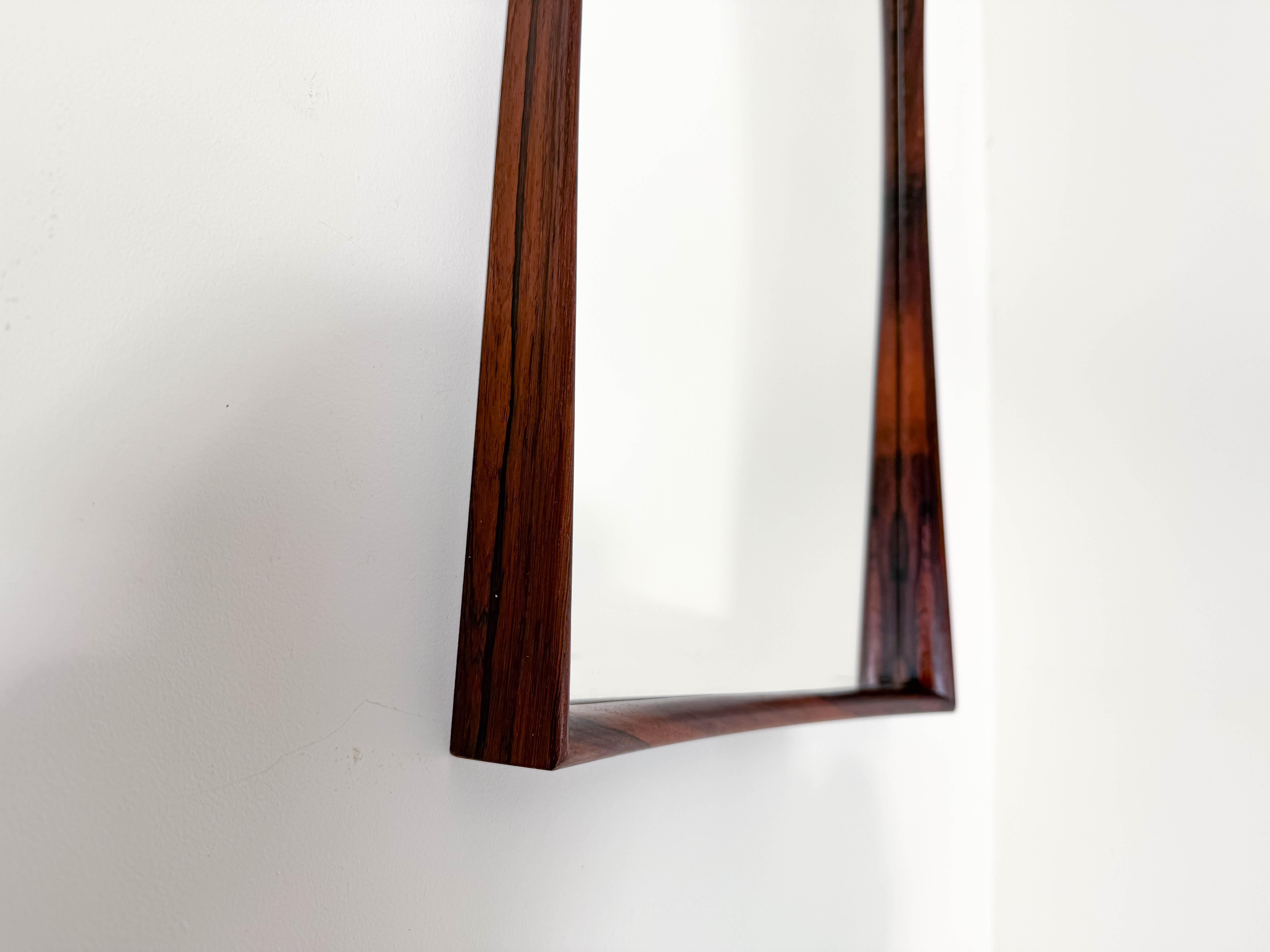 Miroir danois en bois de rose par Aarhus glasimport & glassliberi Bon état - En vente à BERKEL EN RODENRIJS, NL