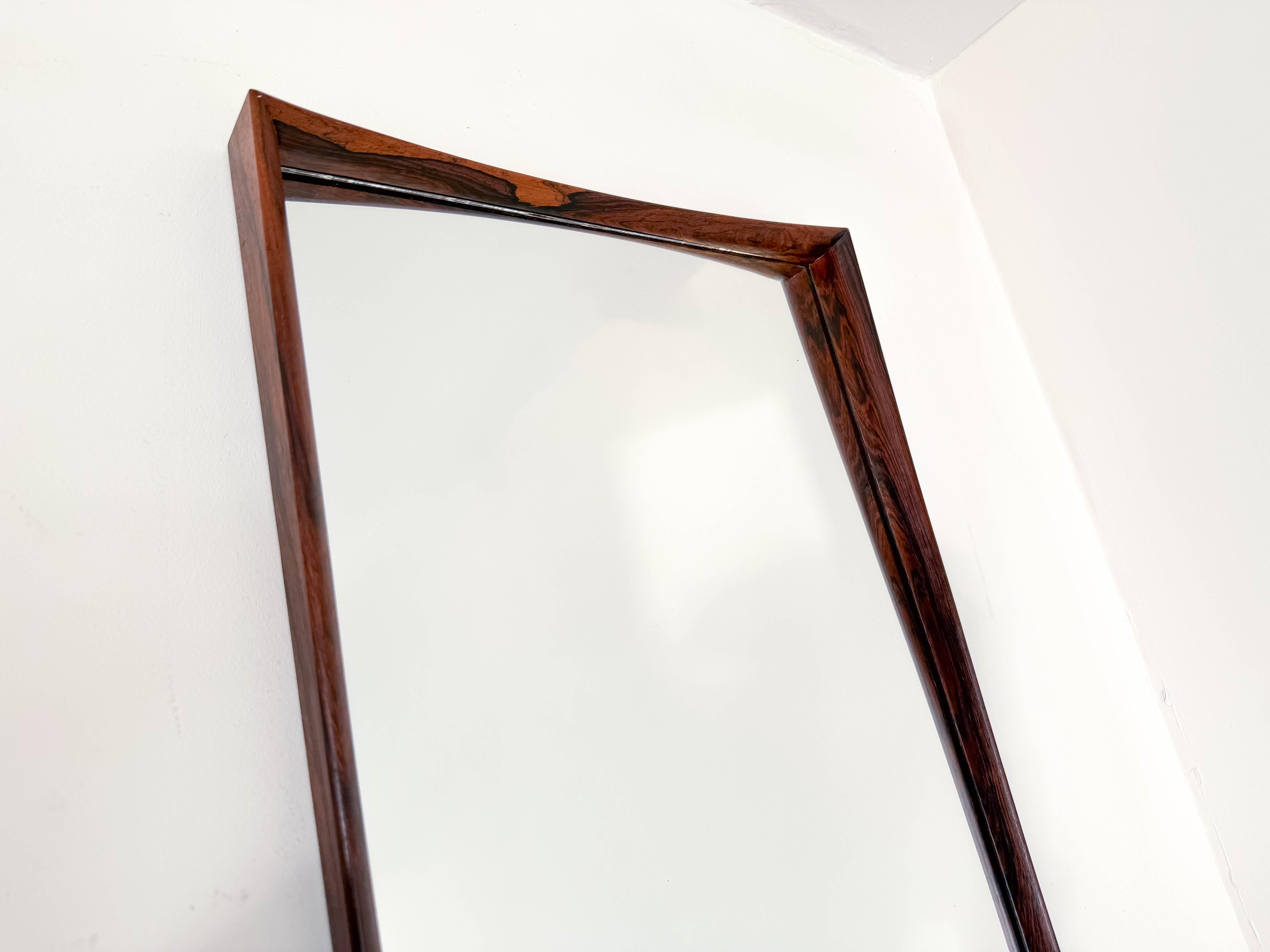 Miroir danois en bois de rose par Aarhus glasimport & glassliberi en vente 1