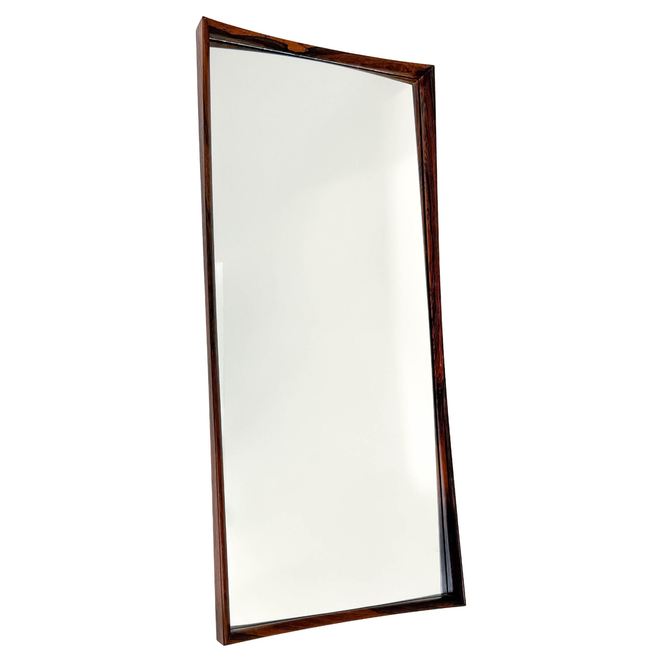 Miroir danois en bois de rose par Aarhus glasimport & glassliberi en vente