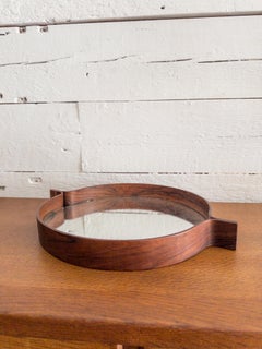 Danish Rosewood Mirrored Tray, 1960s