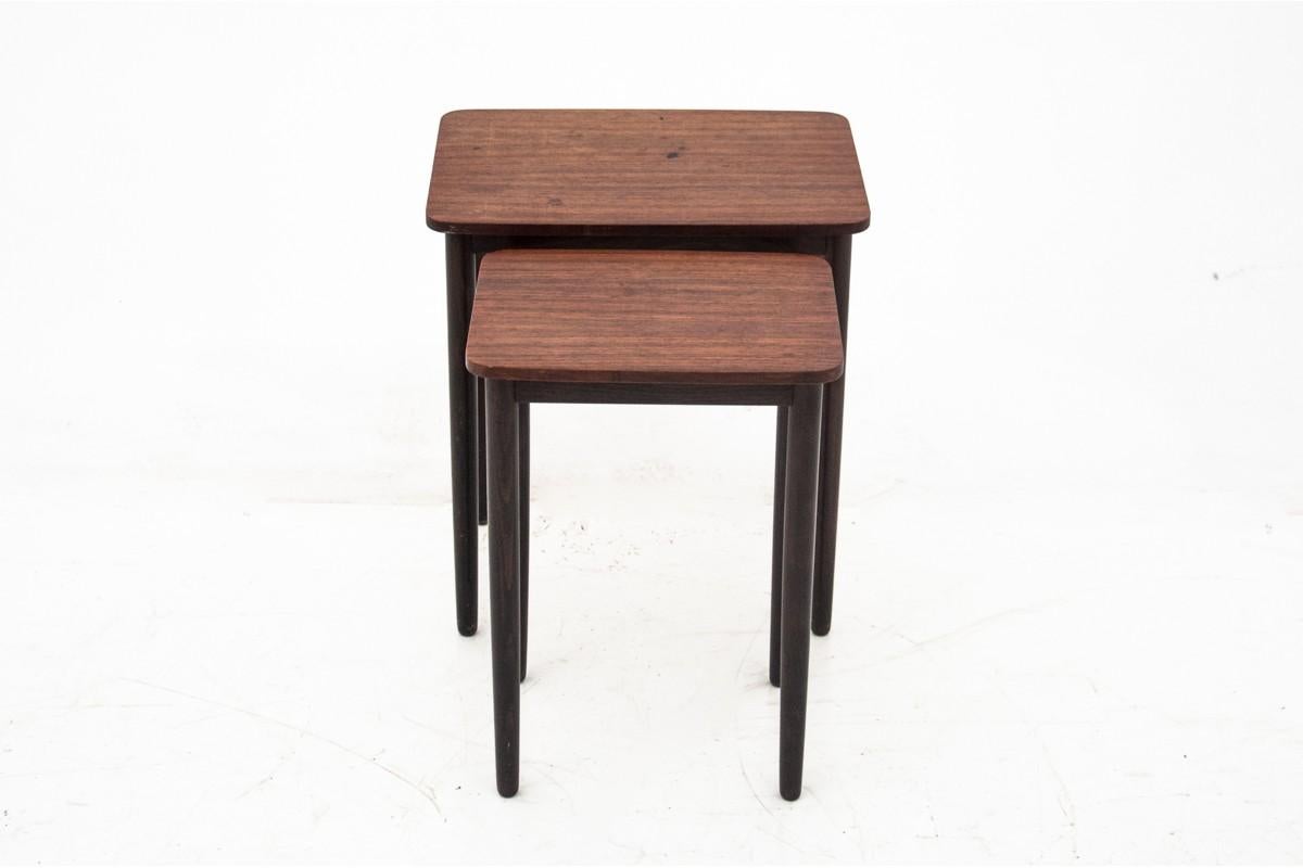 Scandinavian Modern Danish Rosewood Nesting Side Coffee Tables, 1970s For Sale