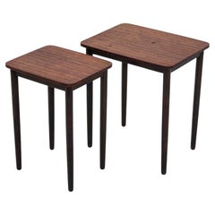 Danish Rosewood Nesting Side Coffee Tables, 1970s