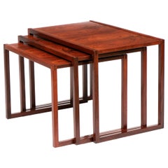 Danish Rosewood Nesting Tables by Kai Kristiansen for Vildbjerg Mobelfabrik