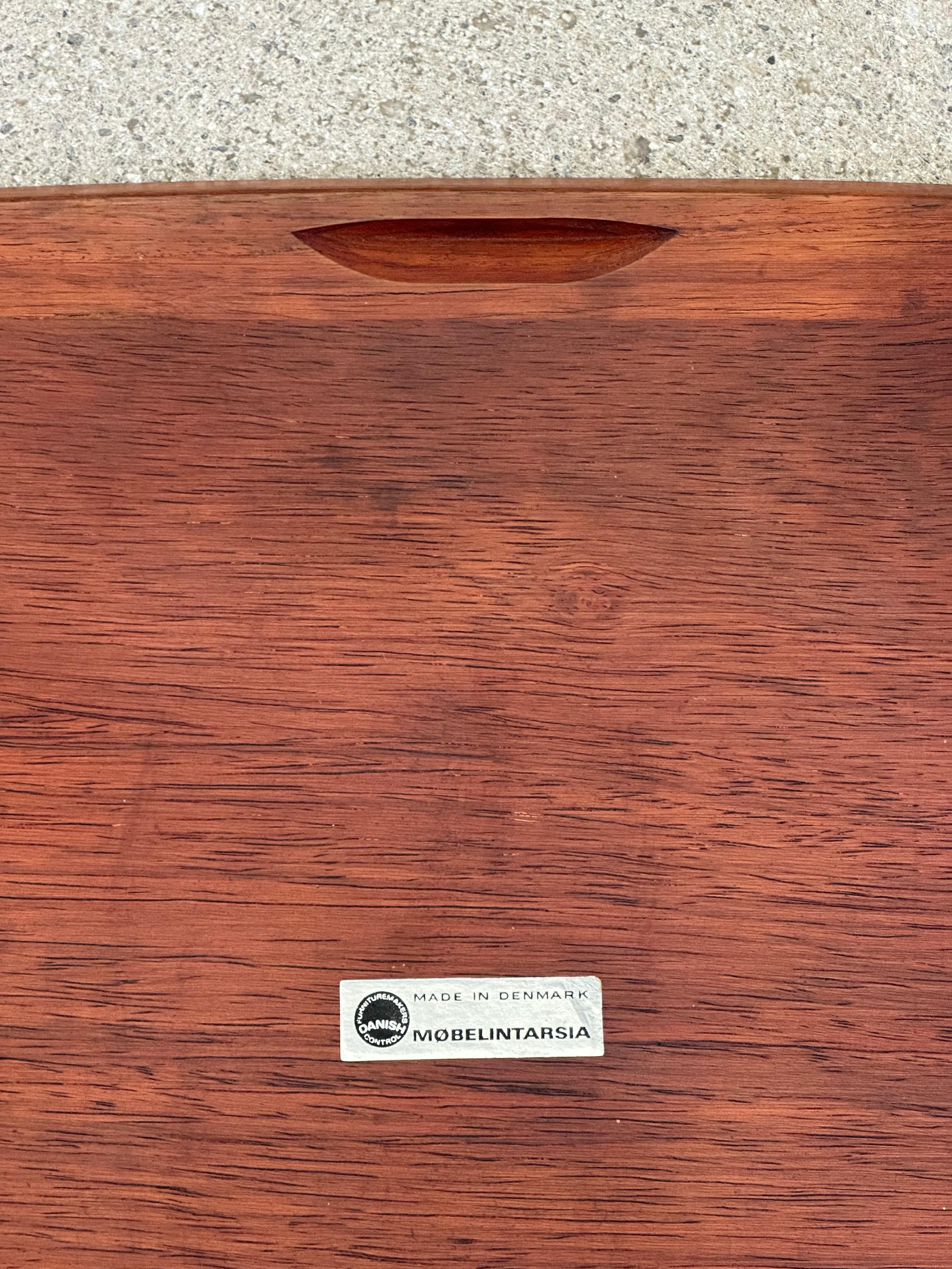 Rosewood Danish rosewood nesting tables by Mobelintarsia