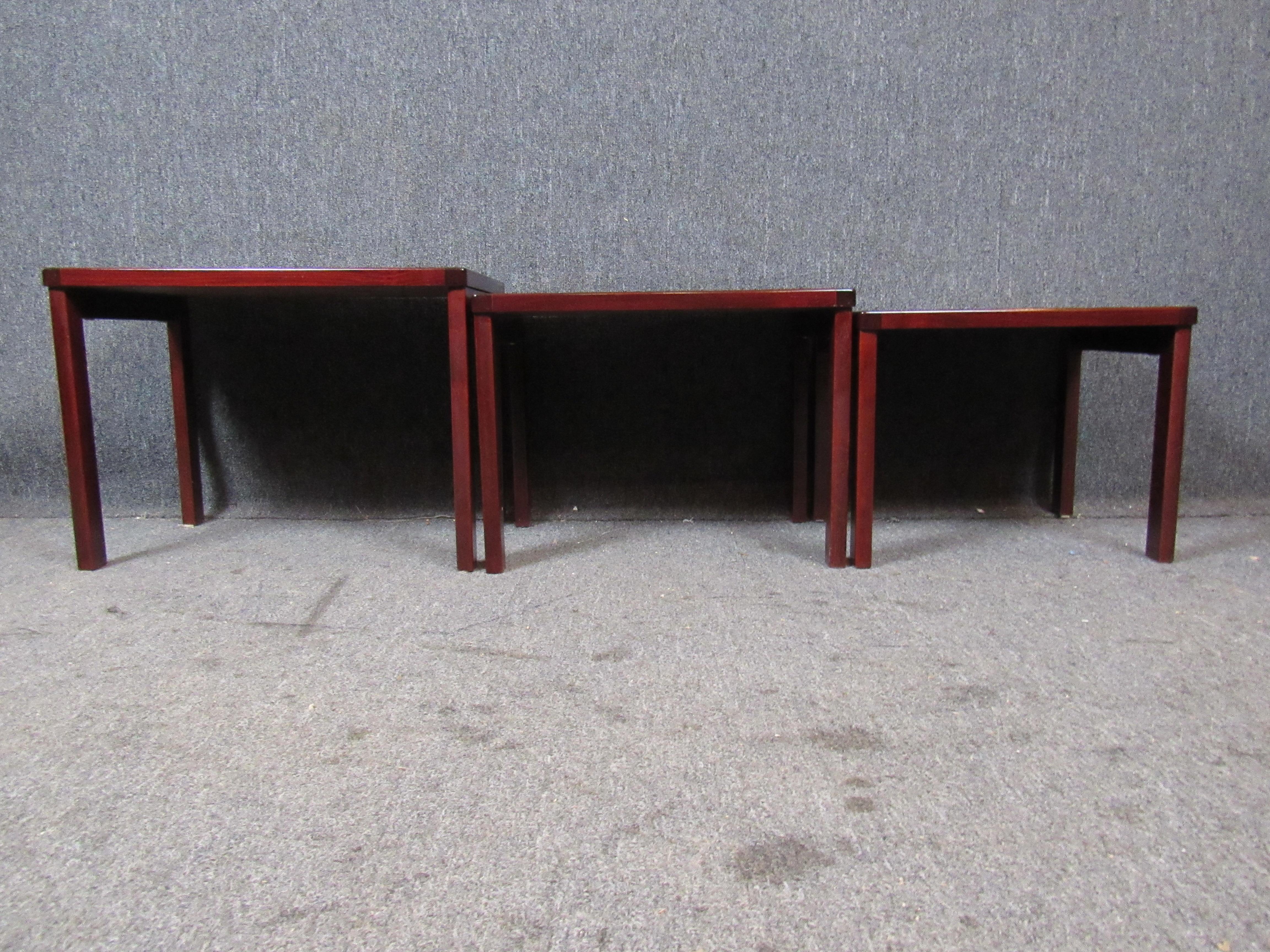 20th Century Danish Rosewood Nesting Tables by VS Møblefabrik For Sale