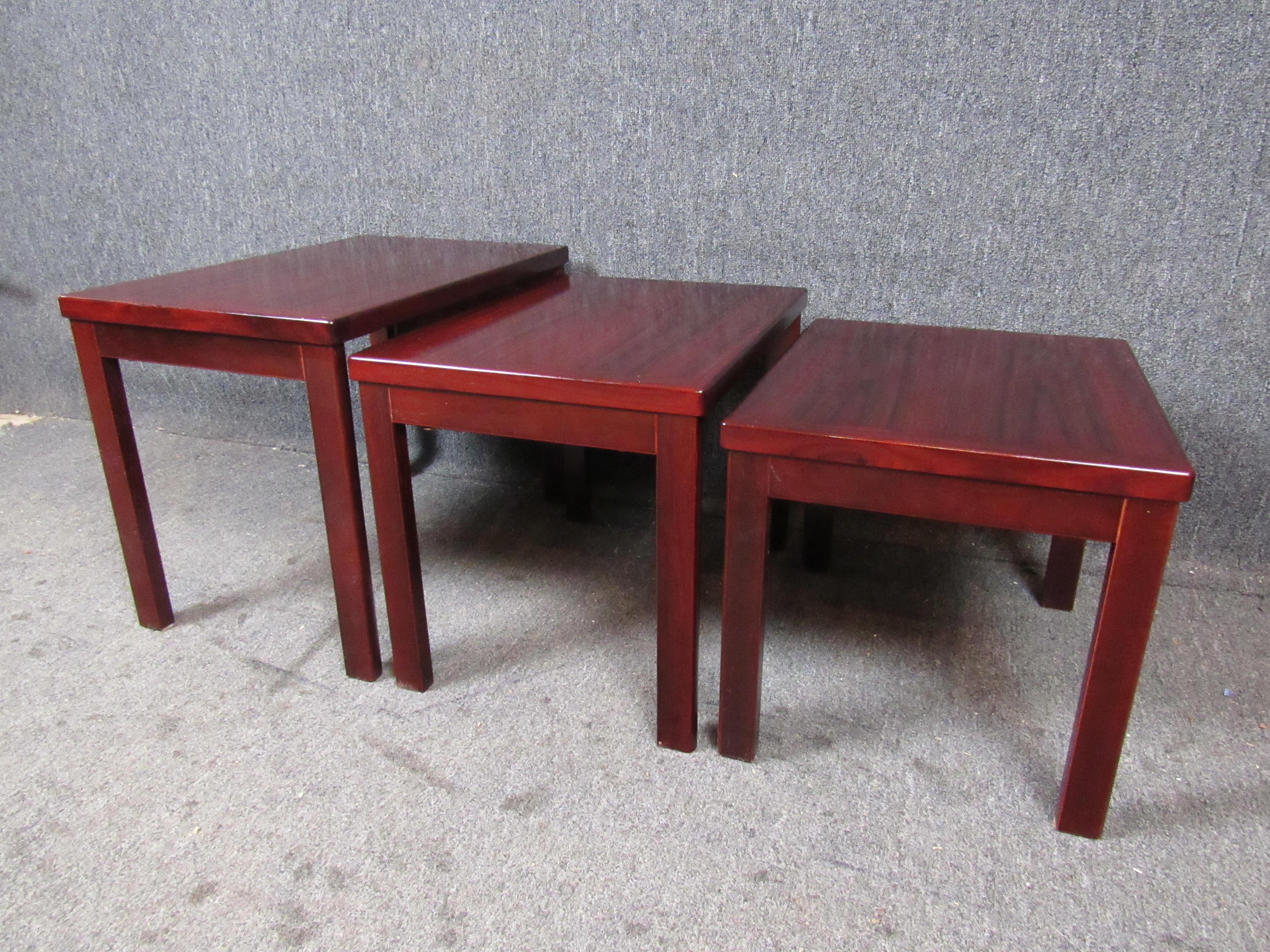 Wood Danish Rosewood Nesting Tables by VS Møblefabrik For Sale