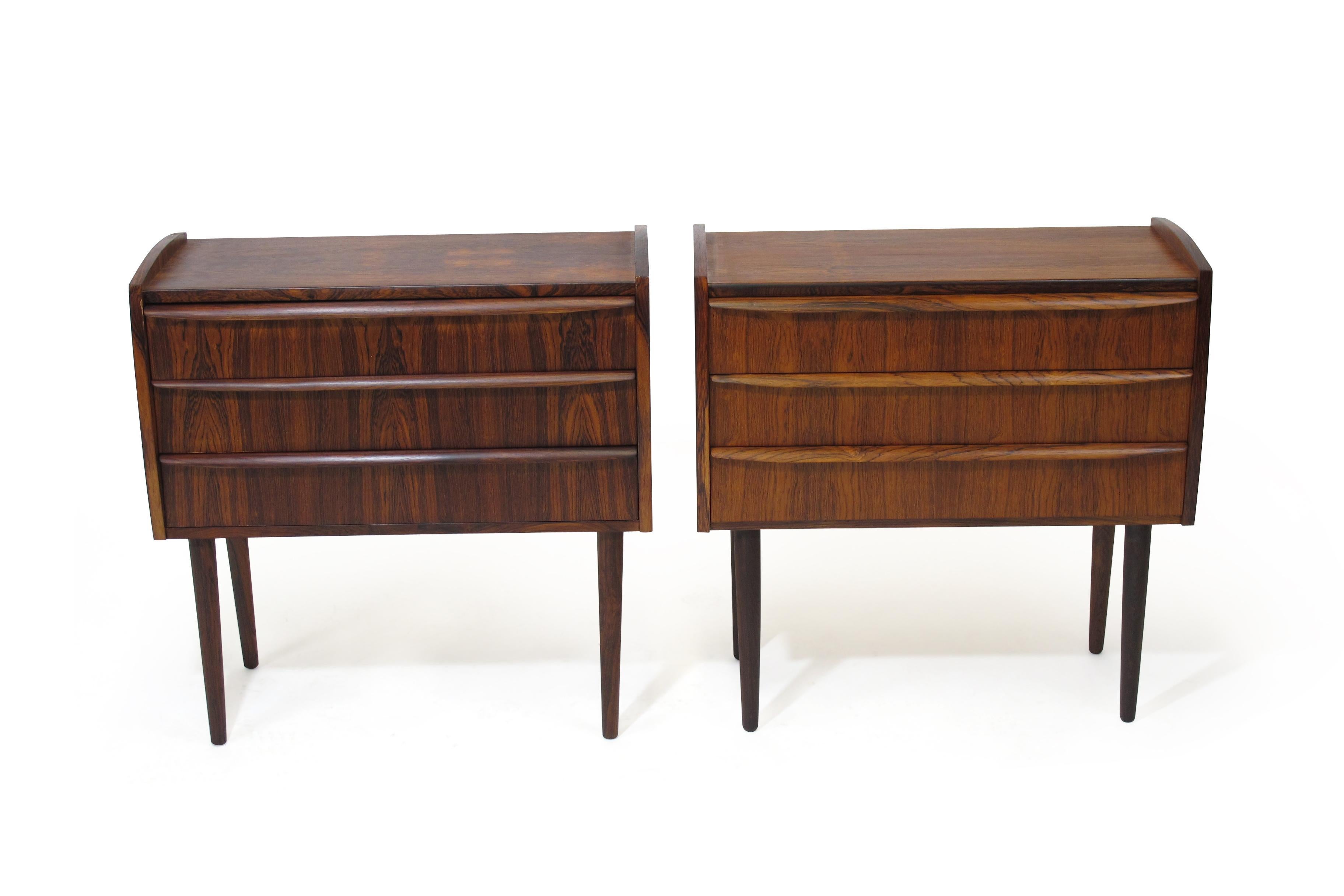 Danish Rosewood Nightstands im Zustand „Hervorragend“ in Oakland, CA