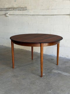 Danish Rosewood Oval Dining Table Expandable Table Denmark 1960s