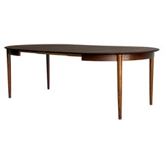 Danish Rosewood Oval Dining Table Expandable Table Denmark 1960s