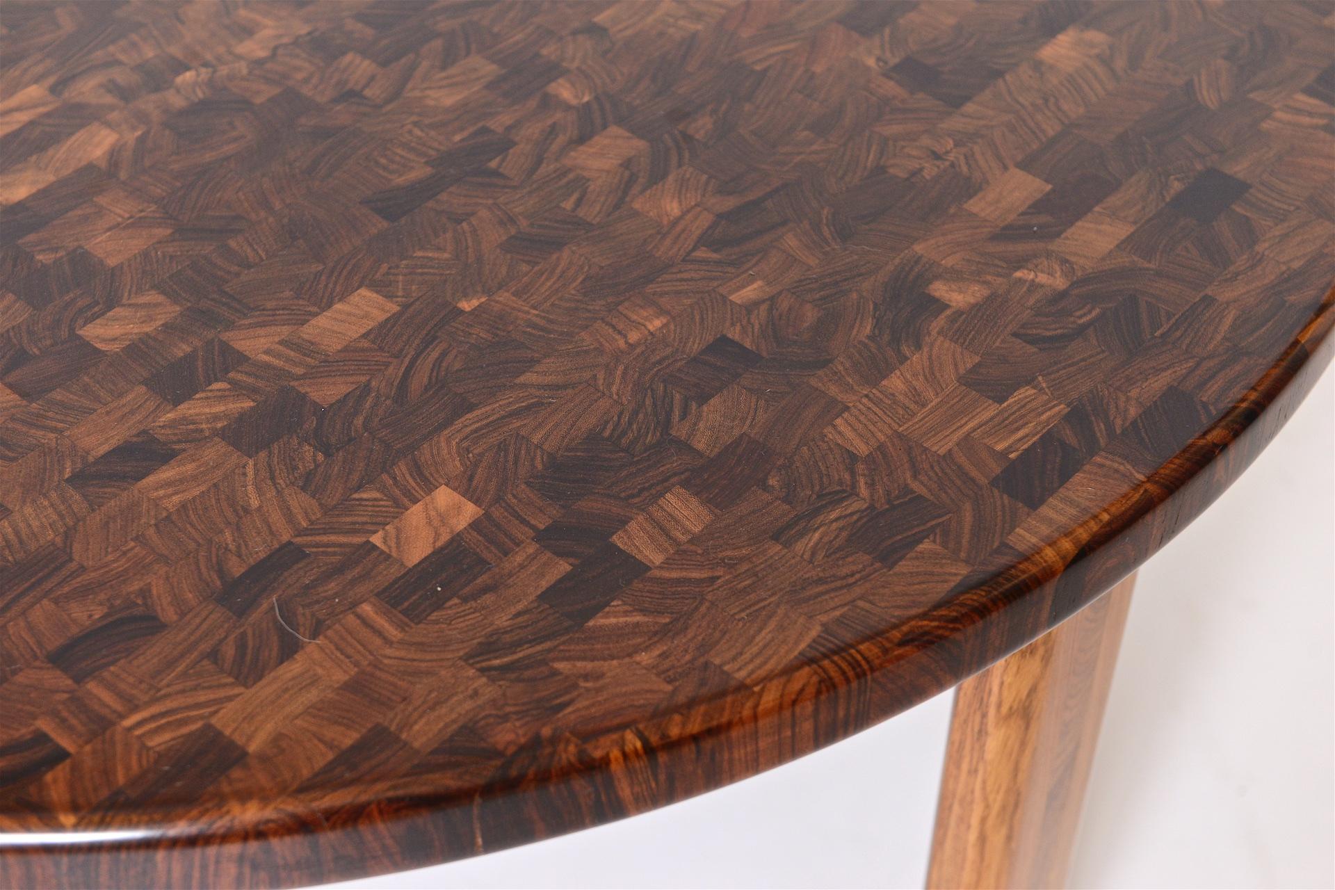 Danish Midcentury Rosewood Parquetry Coffee Table 2