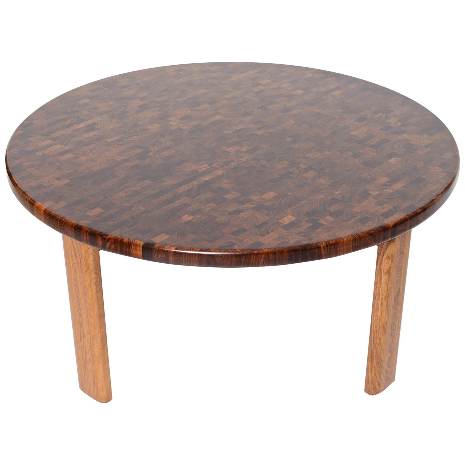 Danish Midcentury Rosewood Parquetry Coffee Table